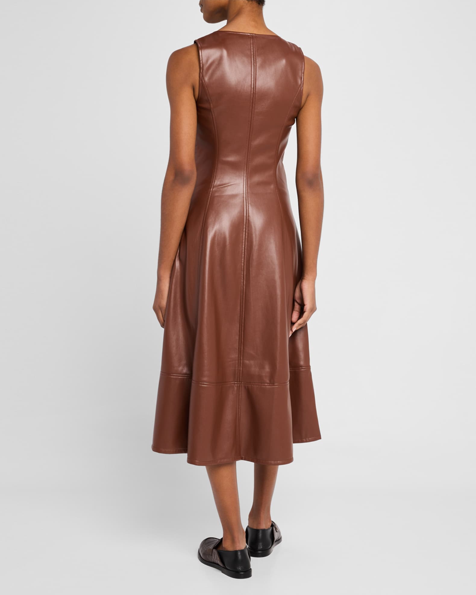 Paige Faux Leather Corset Dress
