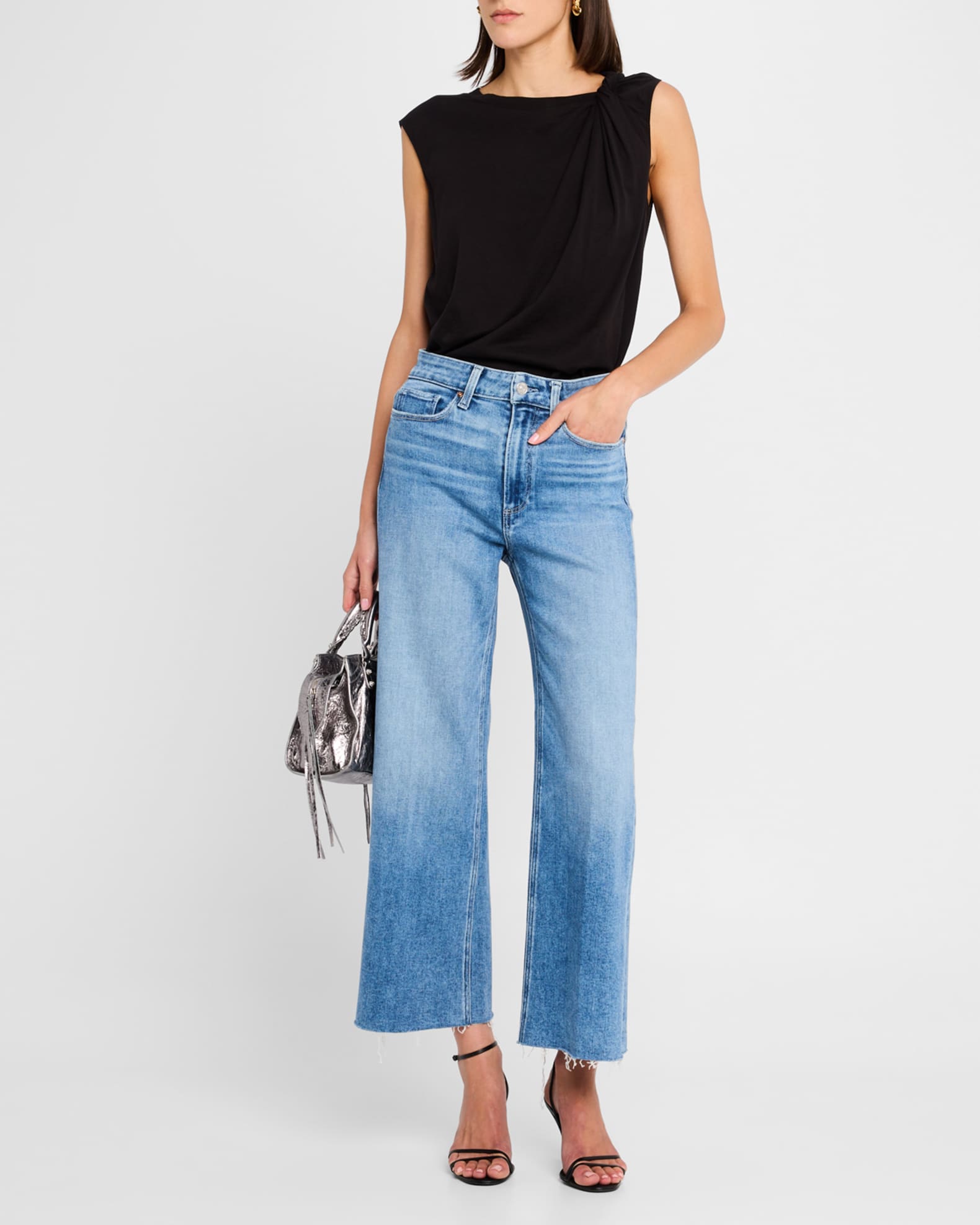 Anessa Cropped Raw Hem Jeans 1