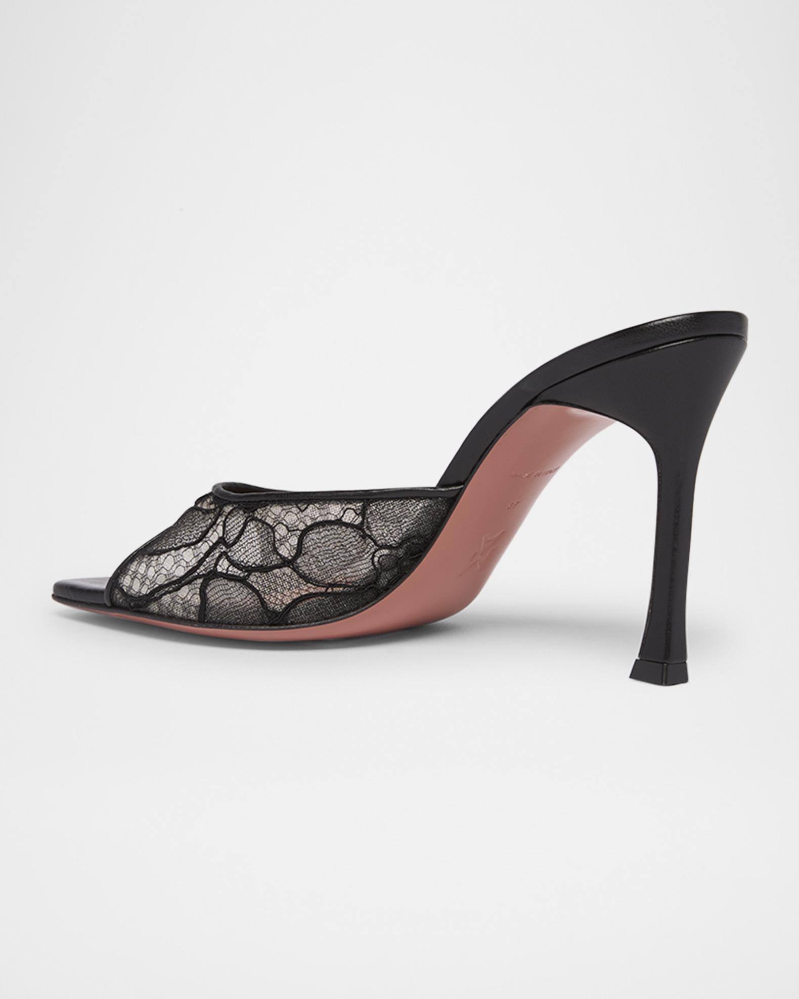 Amina Muaddi Alexa Lace Stiletto Mule Sandals | Neiman Marcus