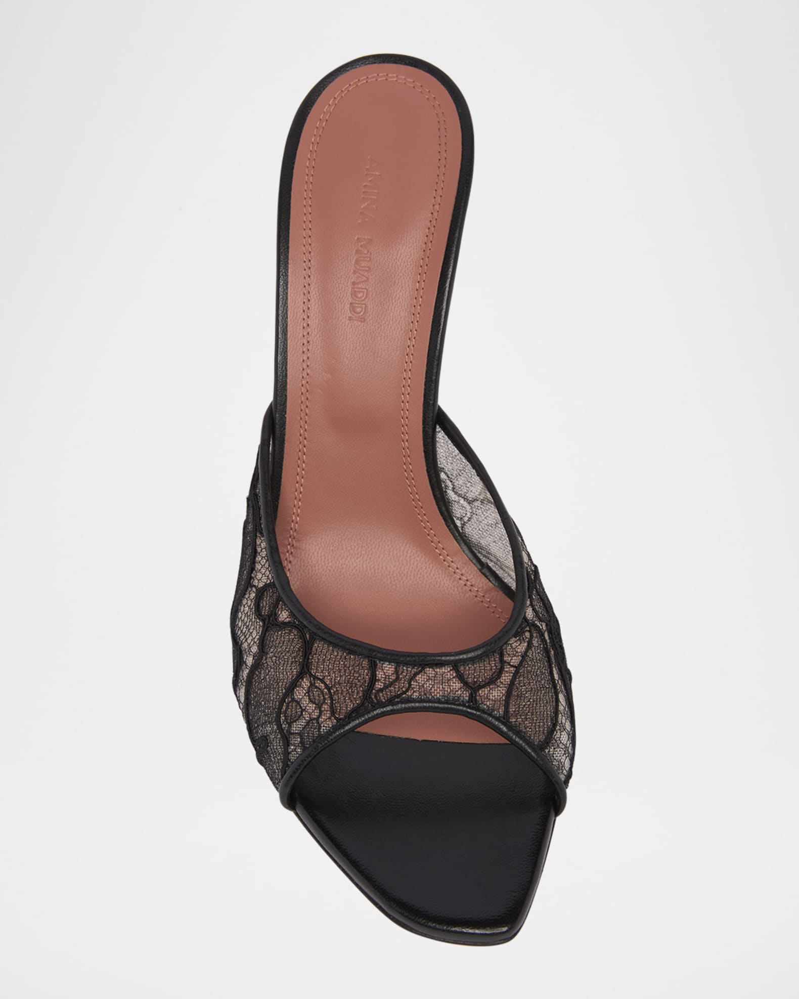 Alexa Lace Stiletto Mule Sandals