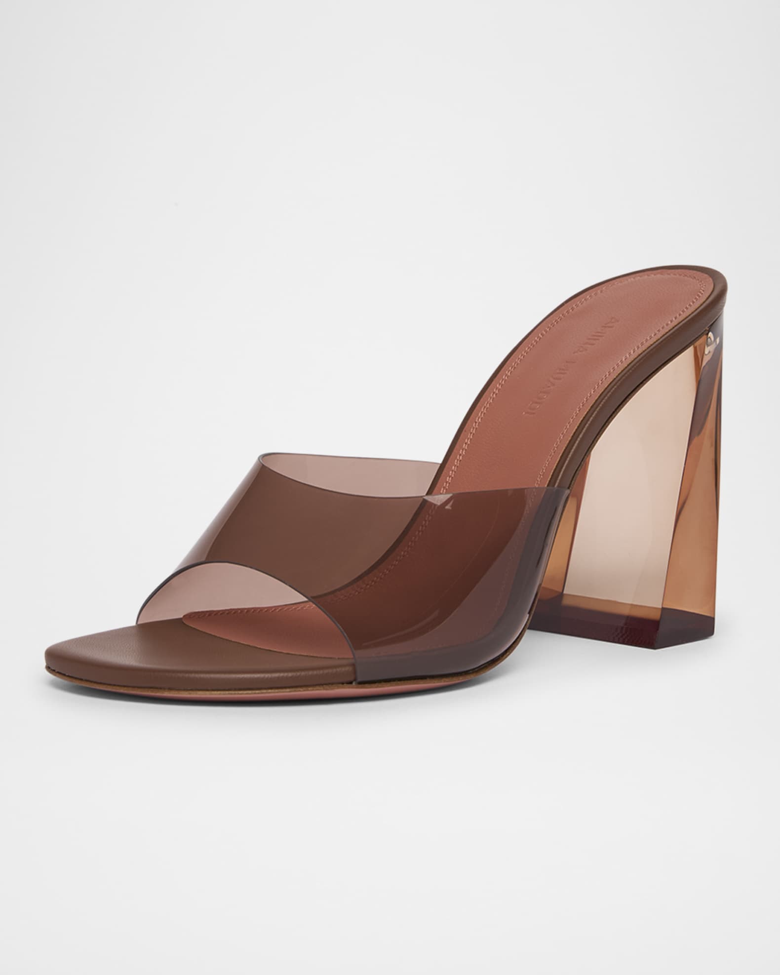 Brigitte Clear Block-Heel Mule Sandals 1