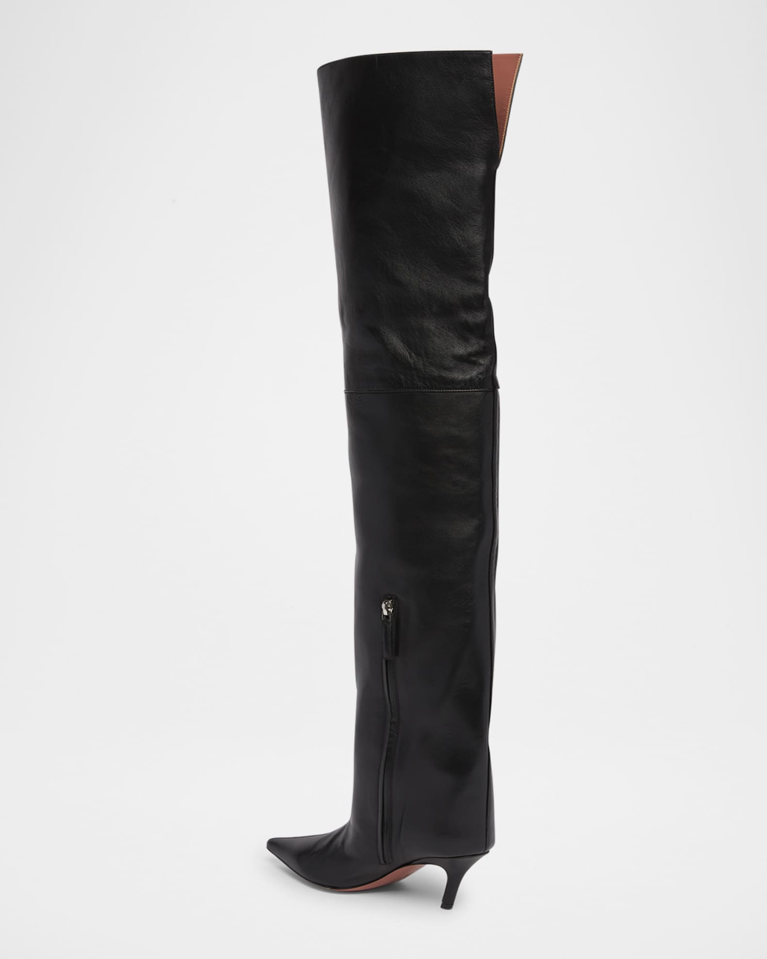 Amina Muaddi Fiona Leather Over The Knee Boots Neiman Marcus