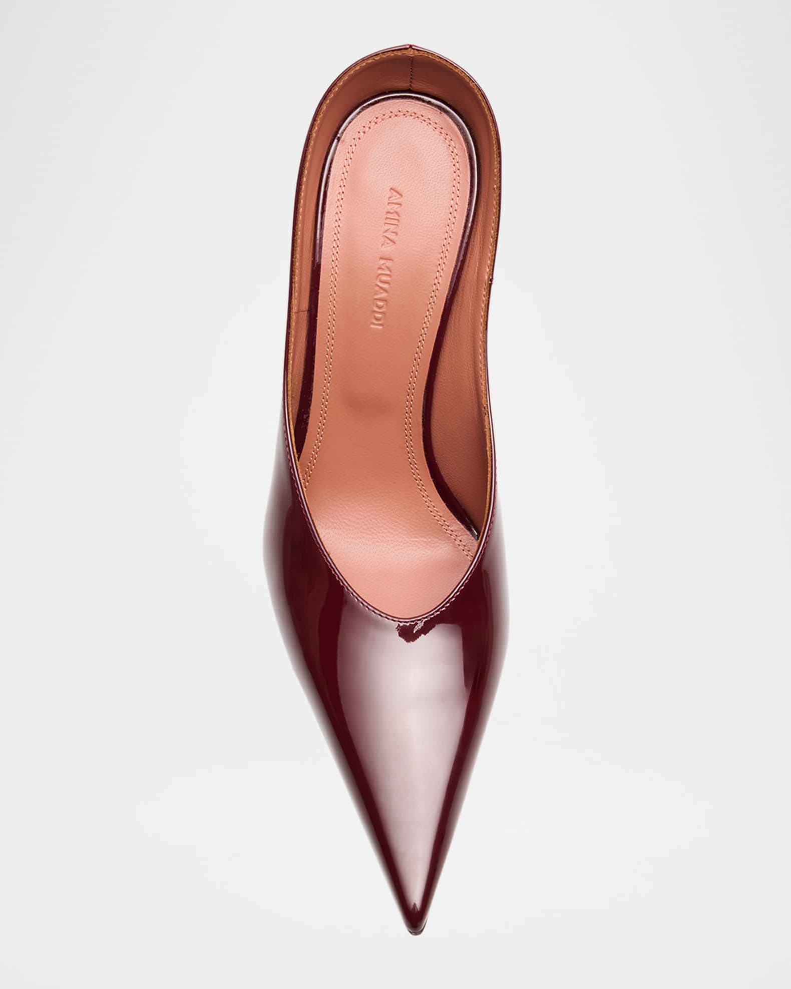 Amina Muaddi Anok Patent Leather Mule Pumps | Neiman Marcus
