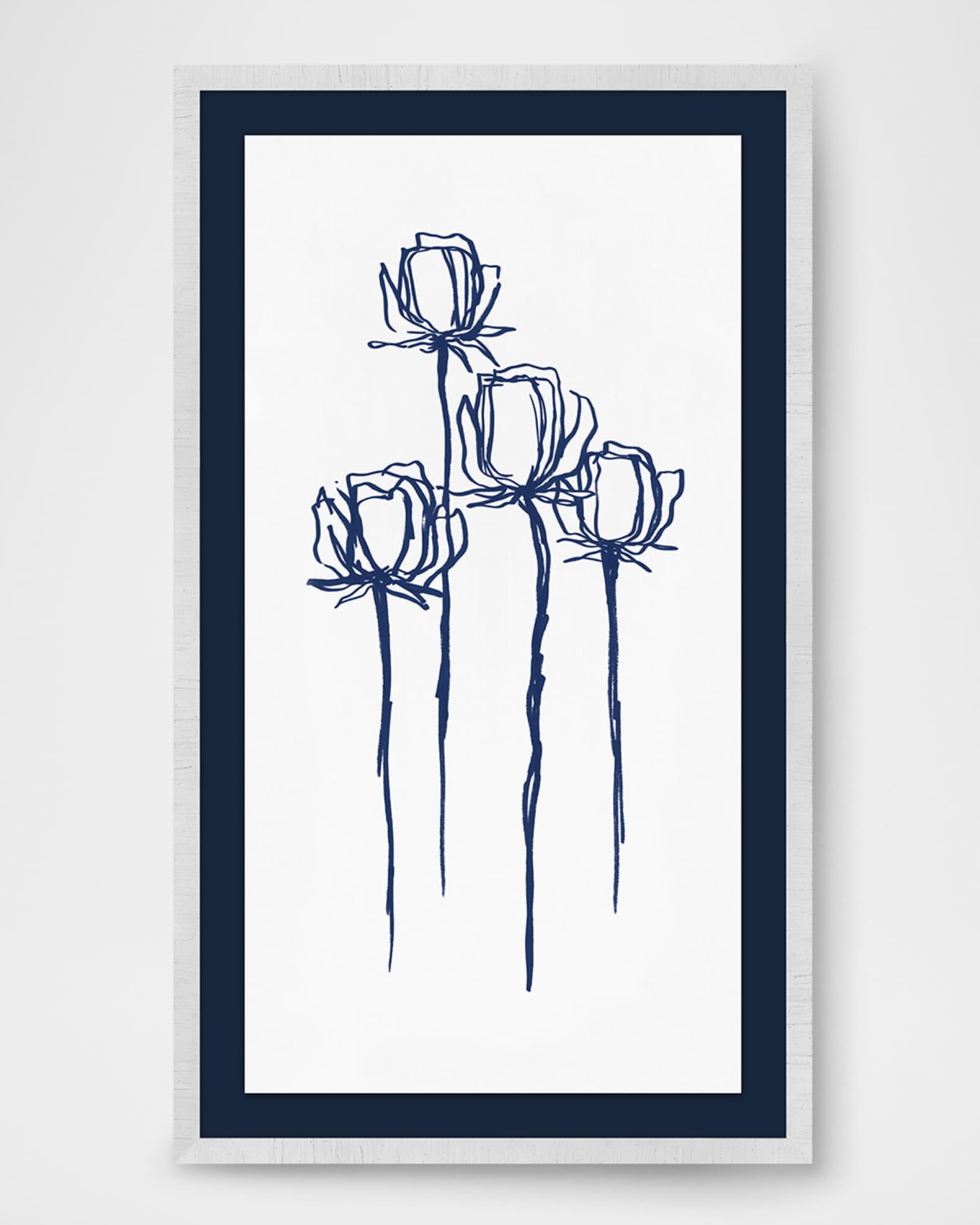 "Navy Rose 1" Framed Giclee 0