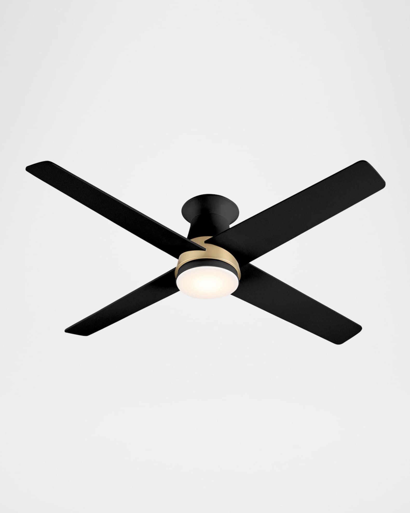 Santa Ana 52" Flush Mount Ceiling Fan with Light Kit 1