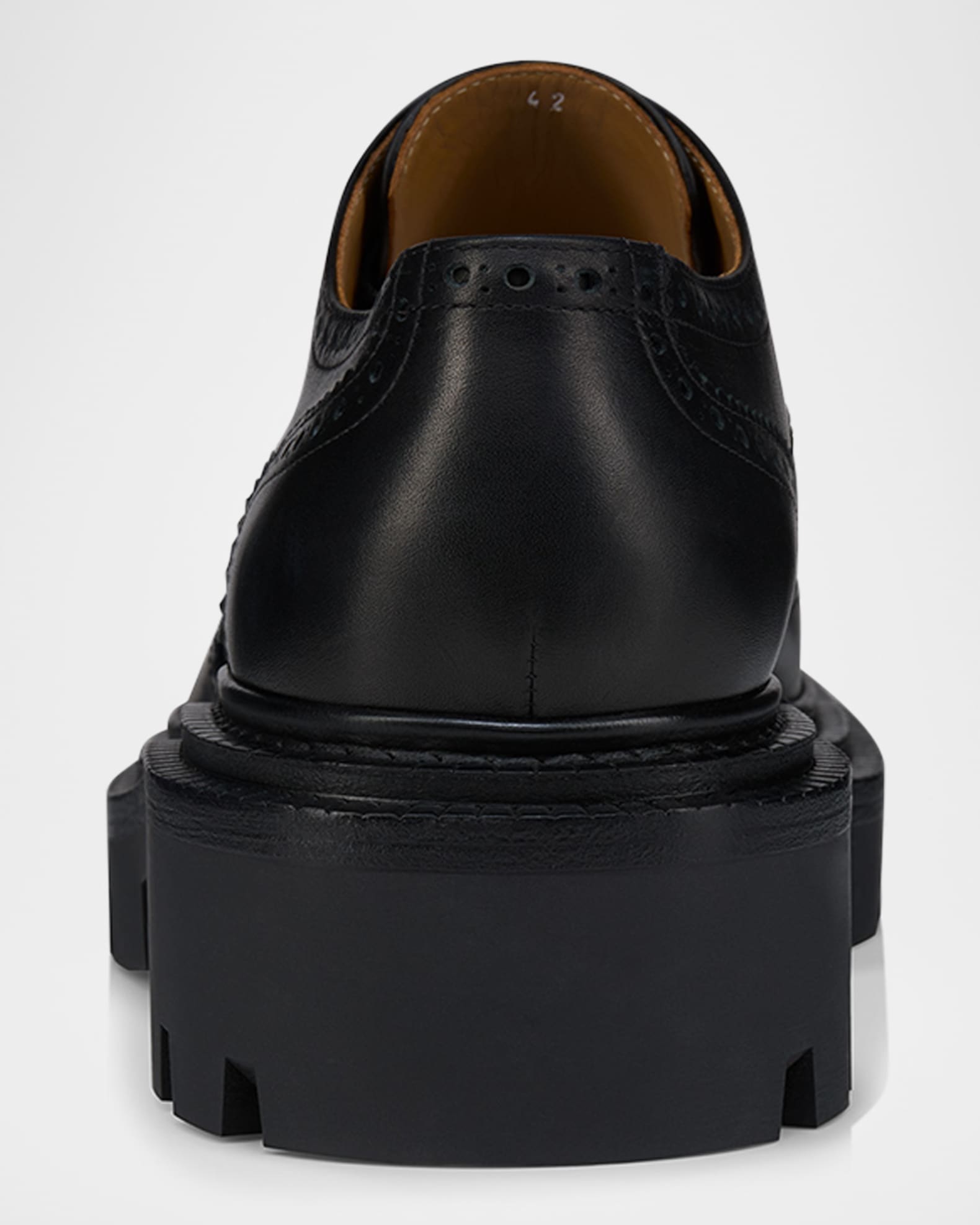 Men's College Wingtip Brogue Leather Derby Shoes 1