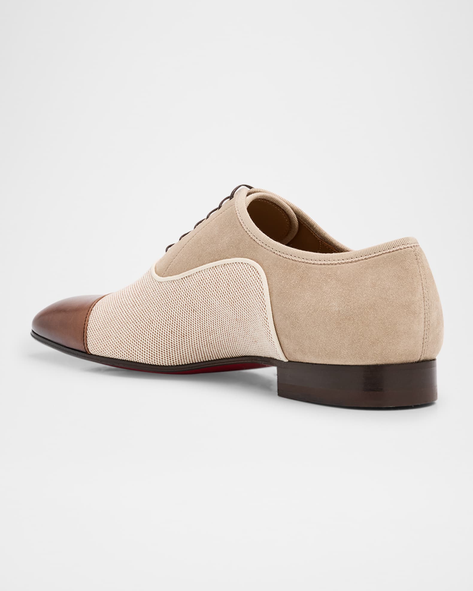 Men's Greggo Leather and Textile Cap-Toe Oxfords 1