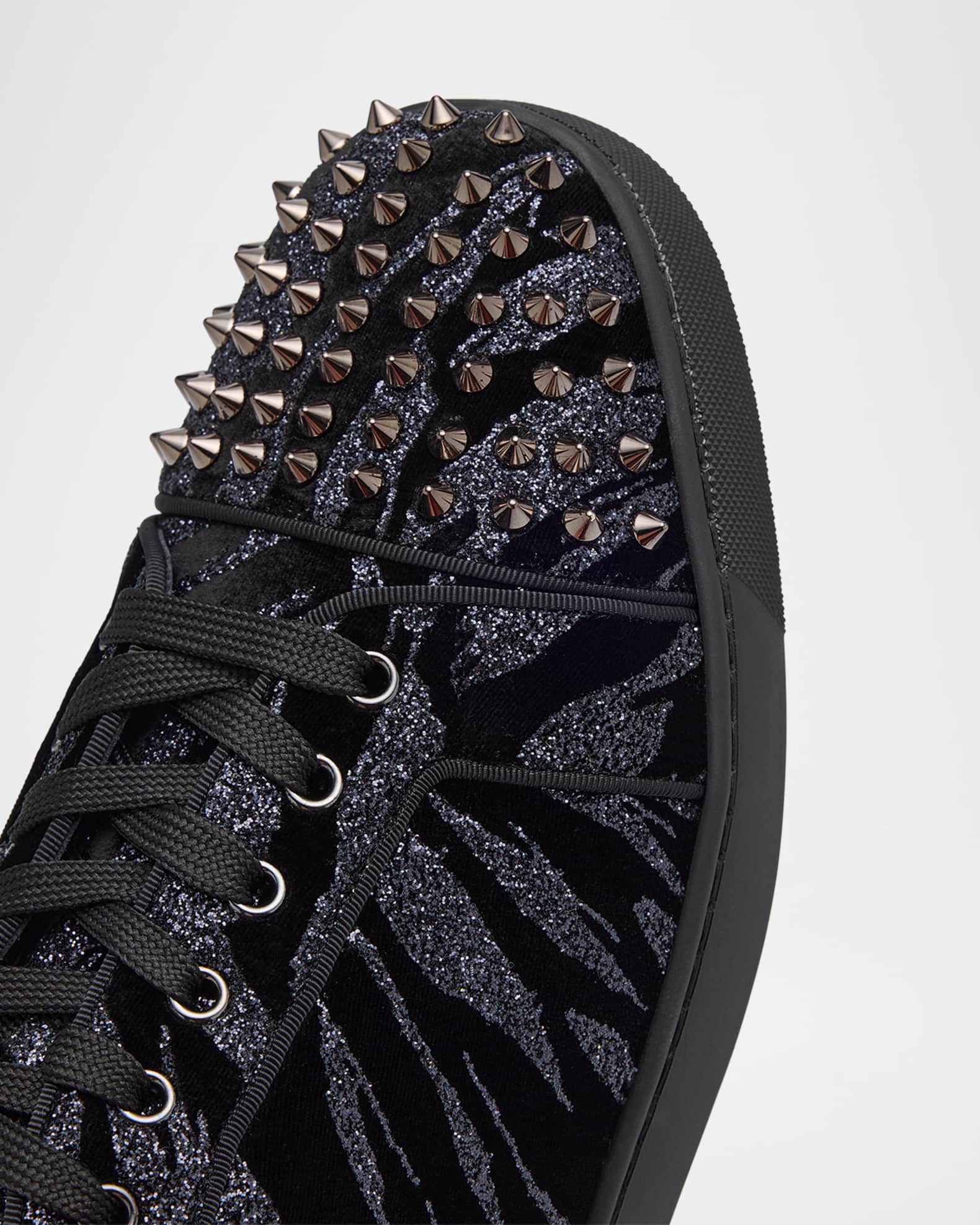 Christian Louboutin スニーカーLouis Junior Orlato ゼブラ Christian Louboutin Men's Louis Junior Spikes Zebra-Effect