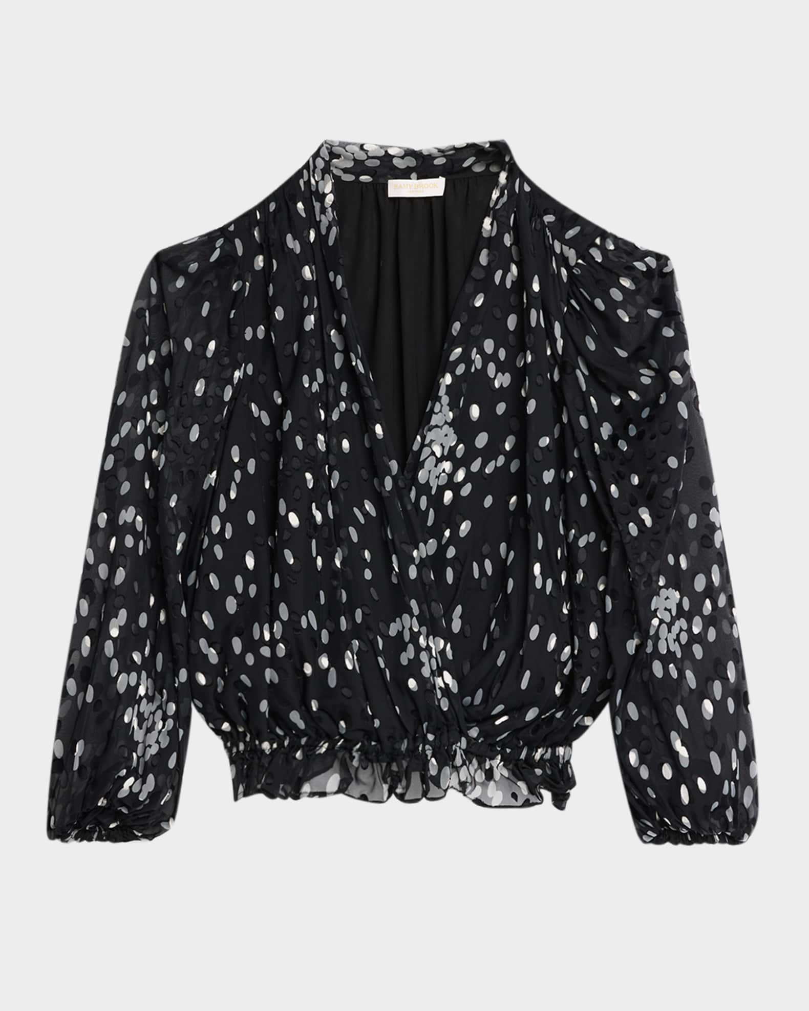 Levi Dot Semi-Sheer Blouse 0