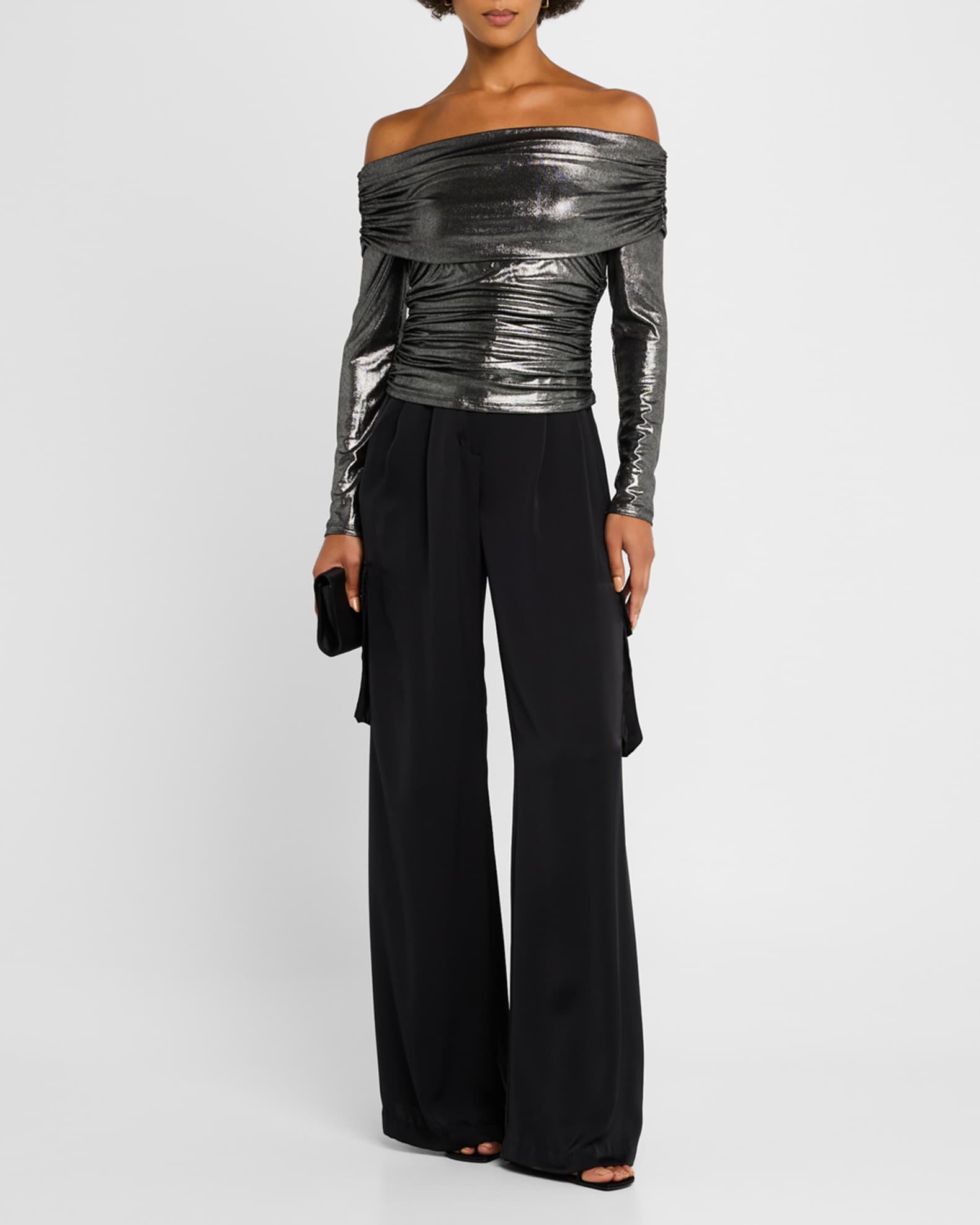 Camilla Metallic Off-Shoulder Top 1