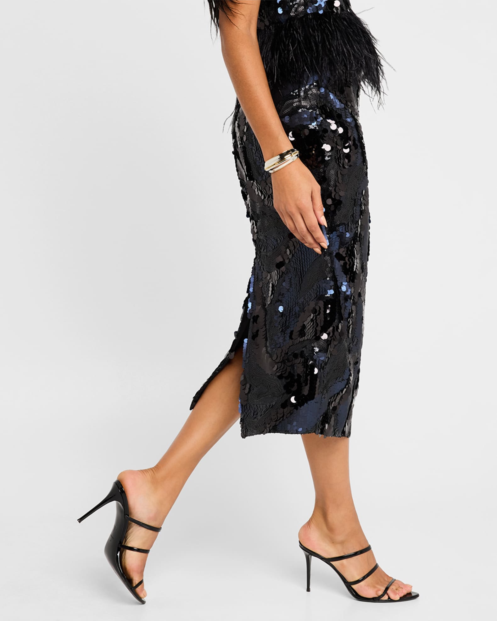 Ramy Brook Donnelly Sequined Pencil Skirt Neiman Marcus