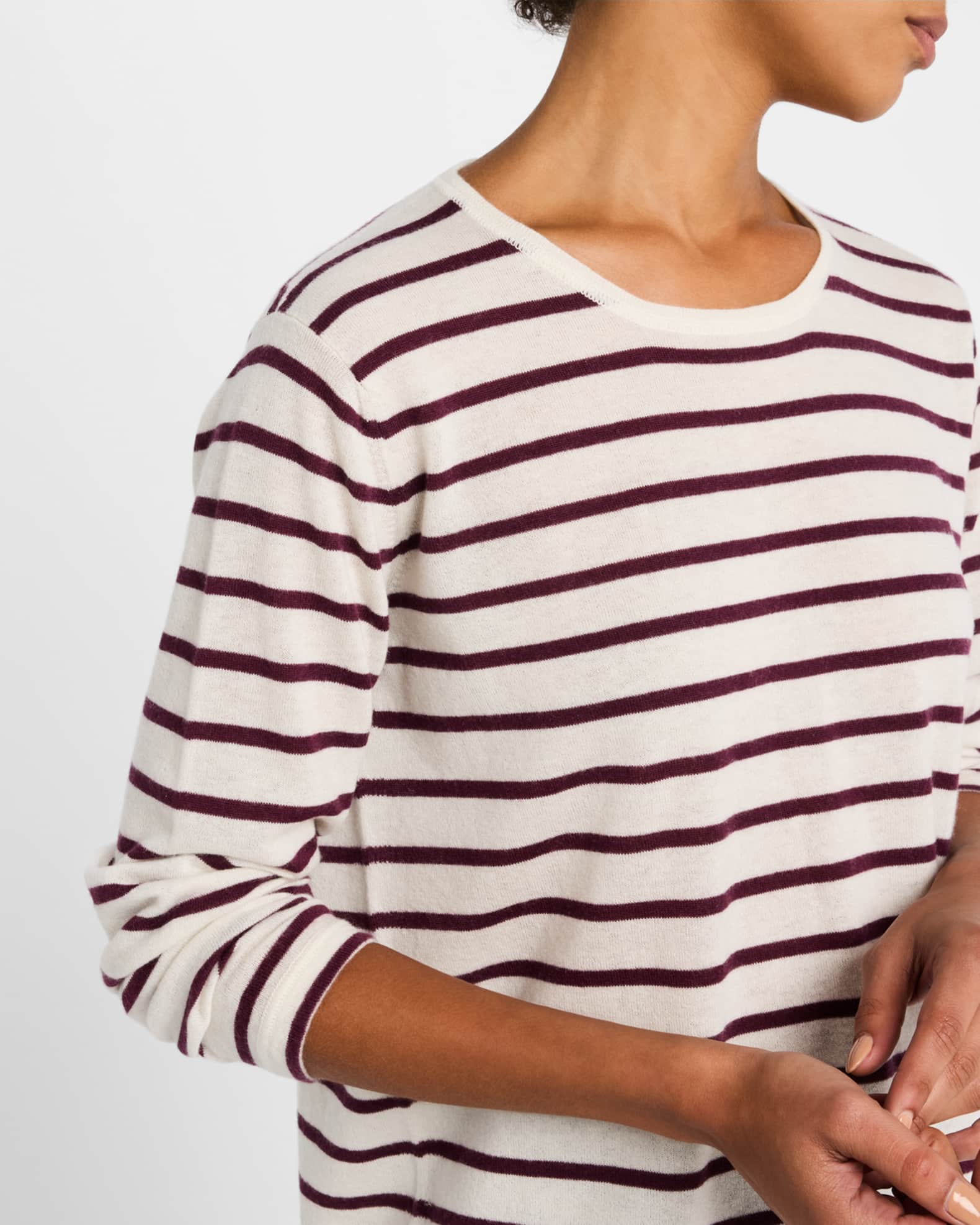 Striped Machine Washable Cashmere Sweater