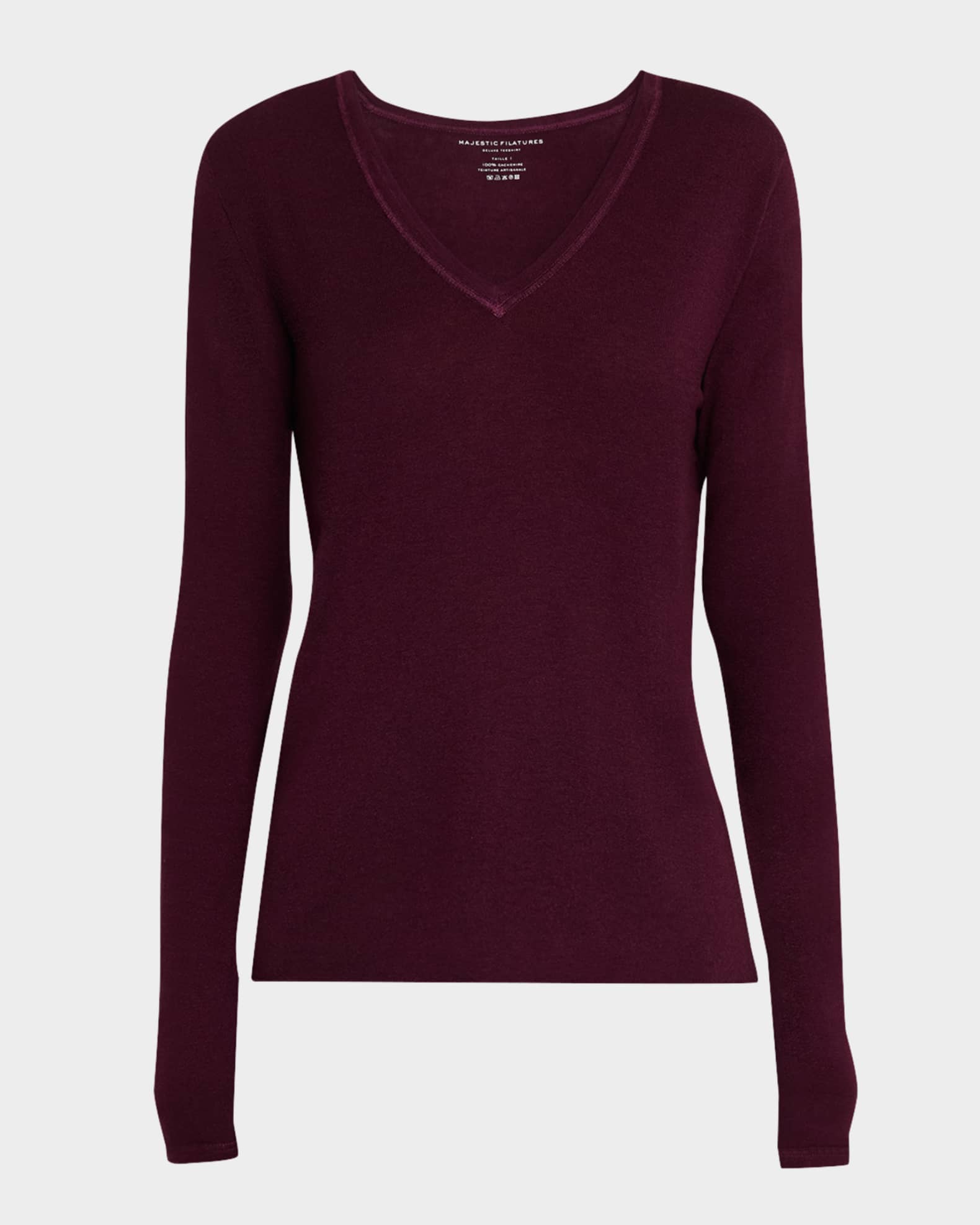 Machine Washable Cashmere V-Neck Pullover 0