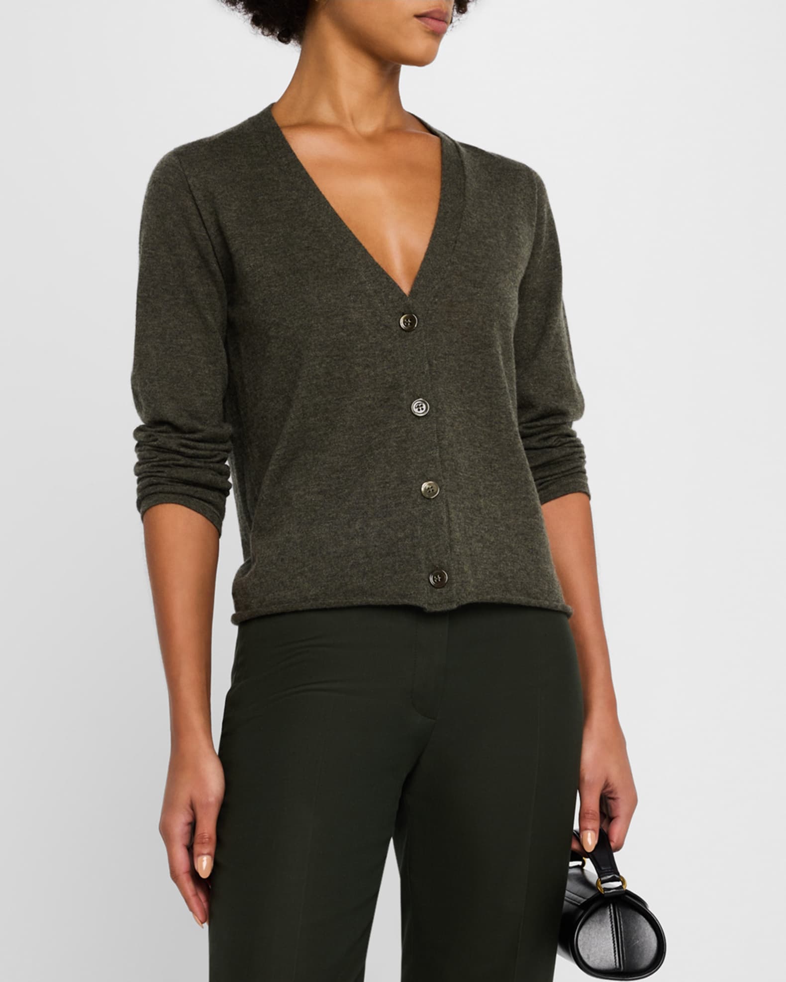 Washable cashmere cardigan top