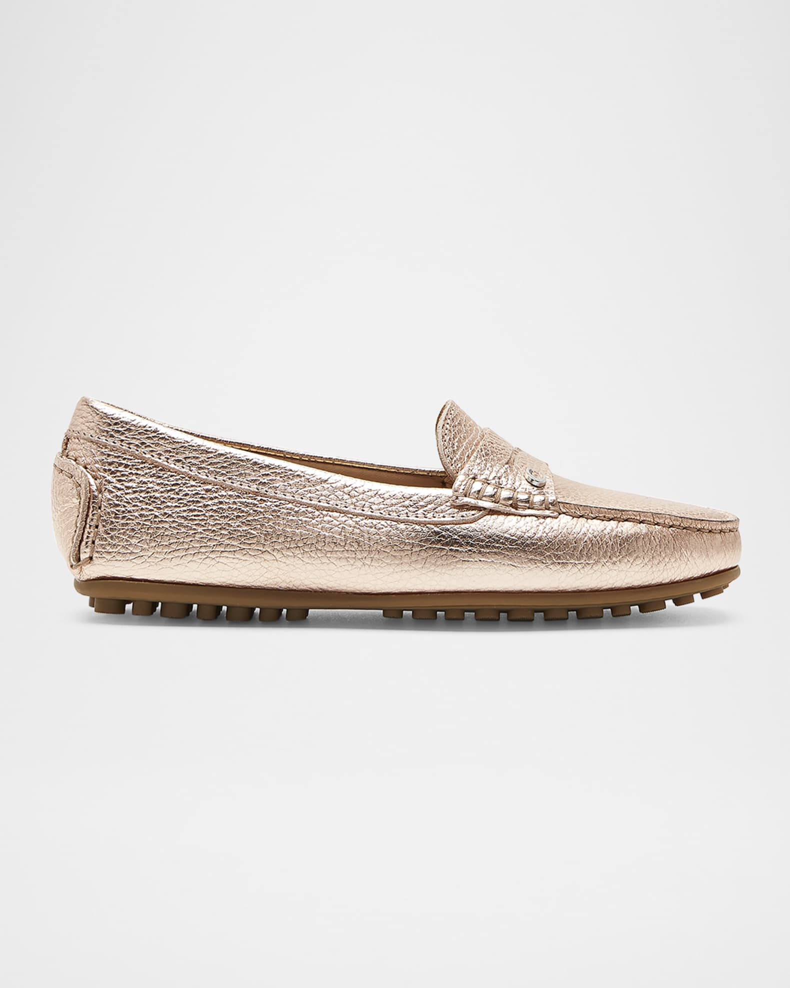 Pilar Metallic Penny Driver Loafers 0