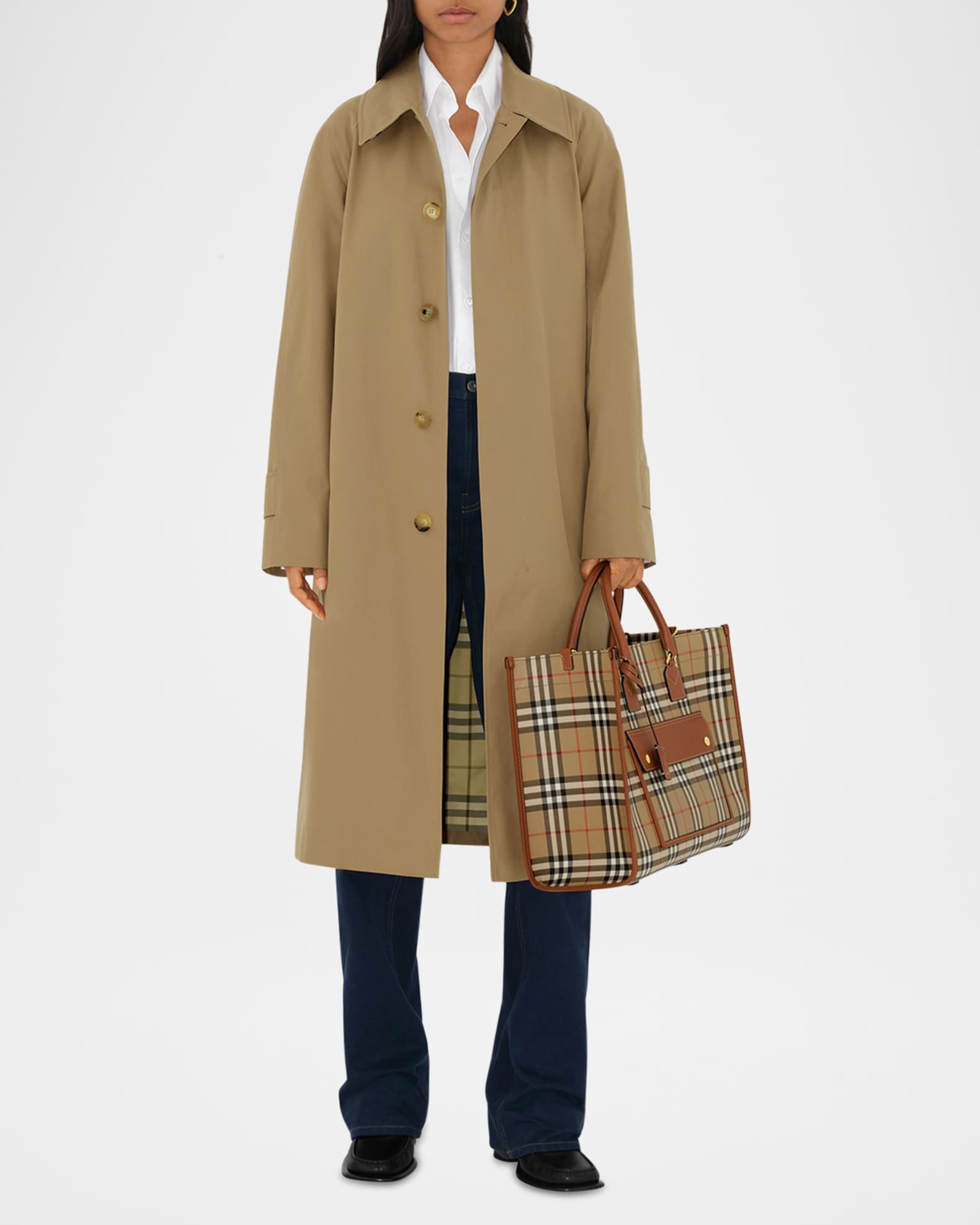 トートバッグ BURBERRY FREYA COATED CANVAS TOTE Burberry Medium Freya Check Coated Canvas Tote | Nordstrom