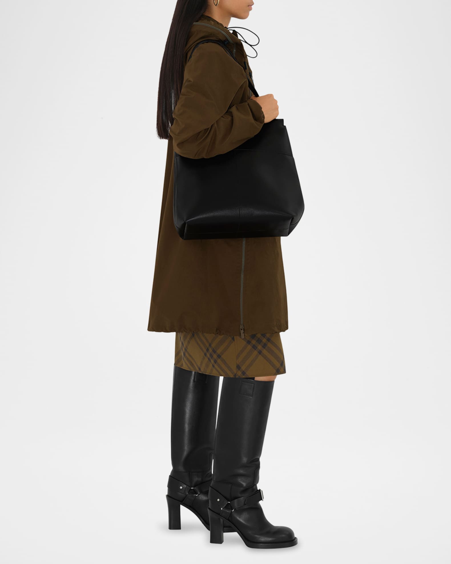Snip North-South Leather Tote Bag 1