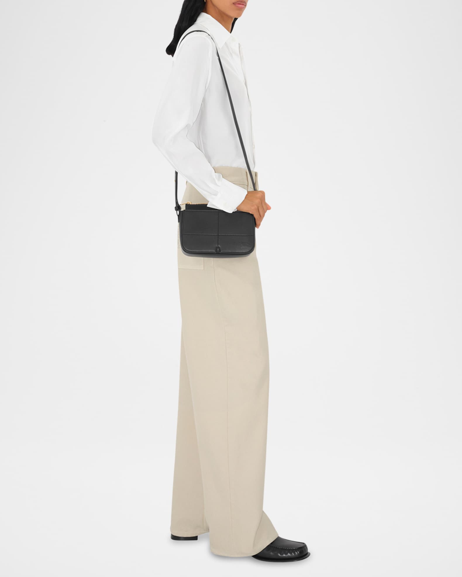 Snip Zip Leather Crossbody Bag 1