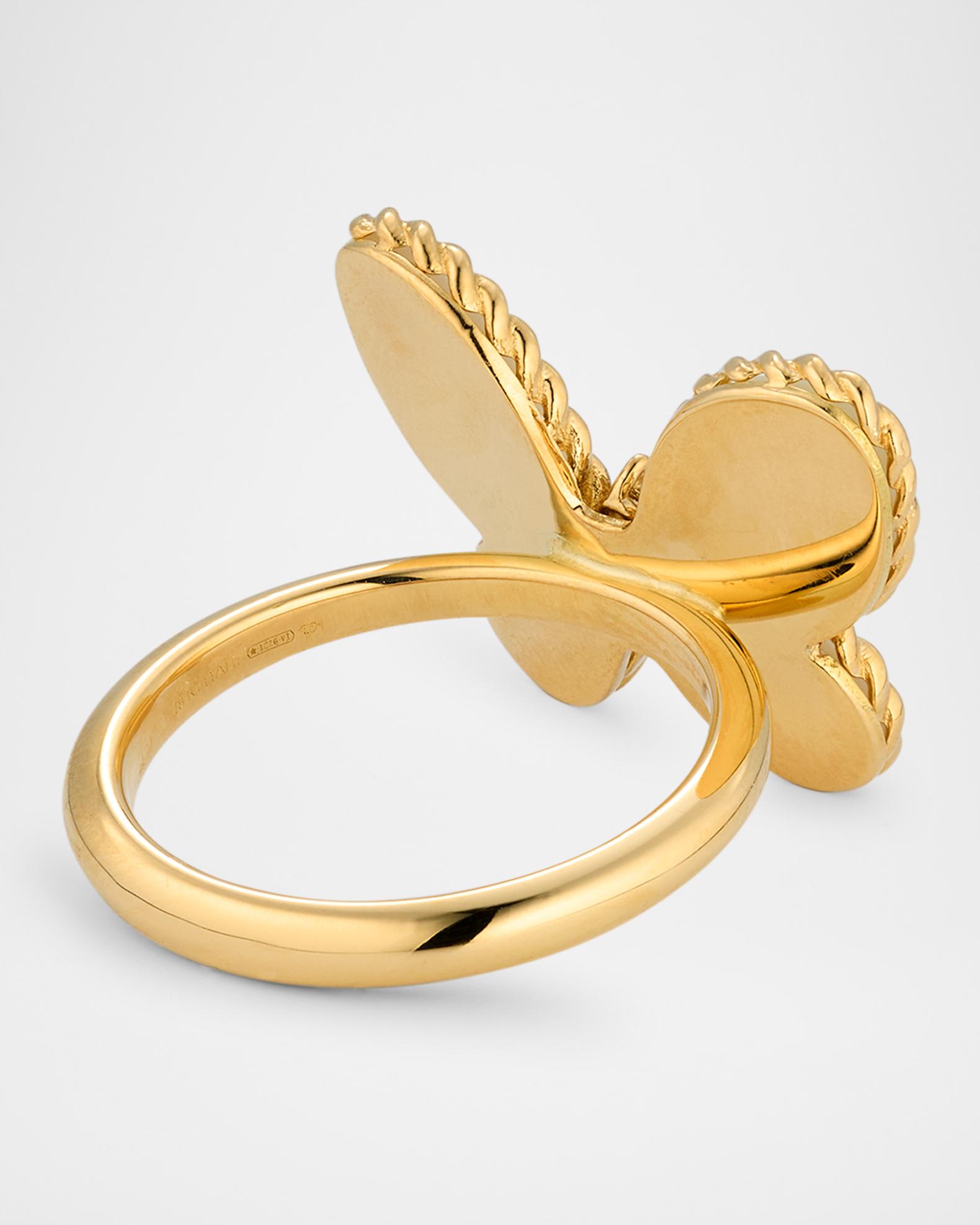 Roberto Coin 18K Yellow Gold Jasmine Diamond and MOP Butterfly