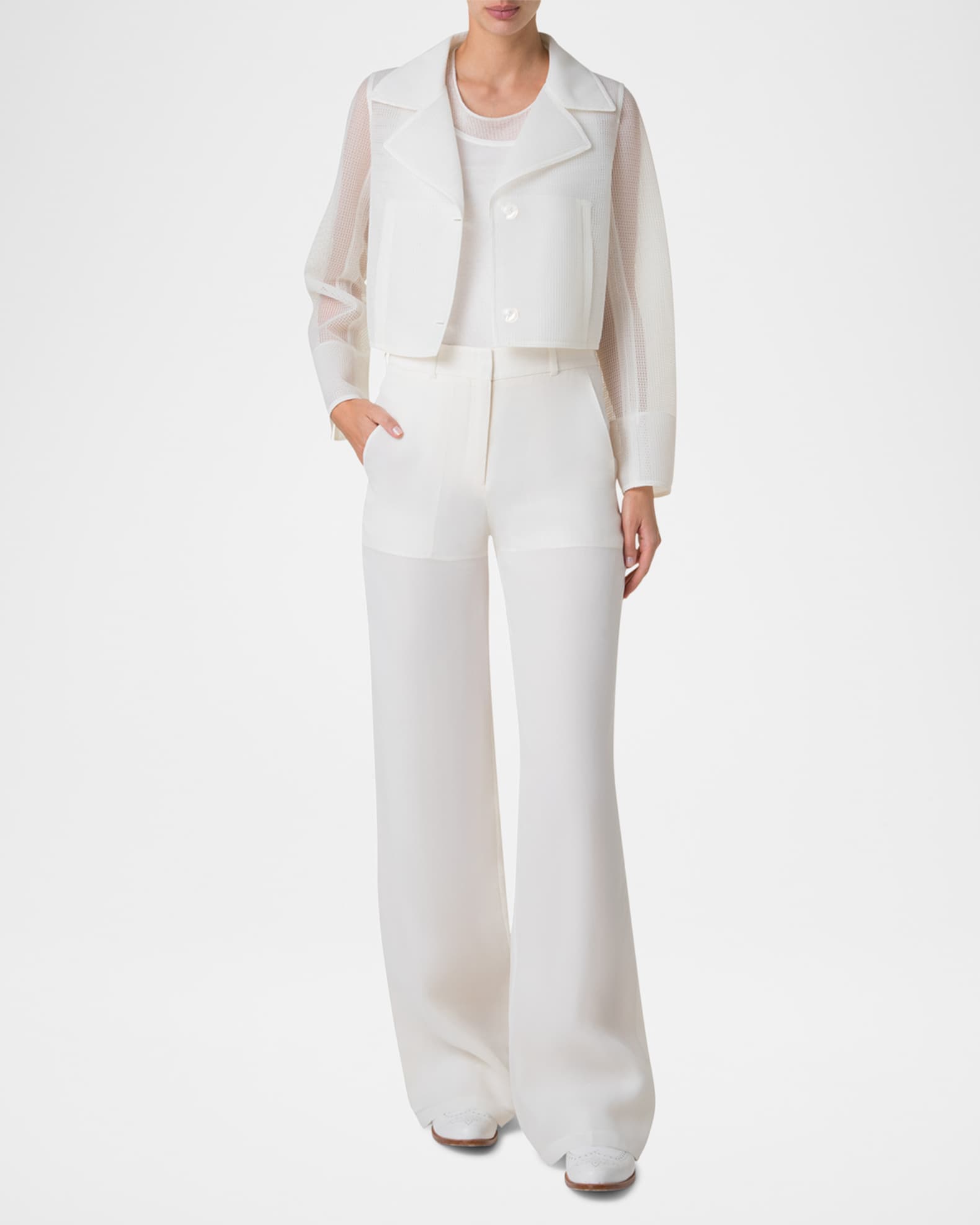 Alice Double Layer Techno Grid Trench Jacket 1