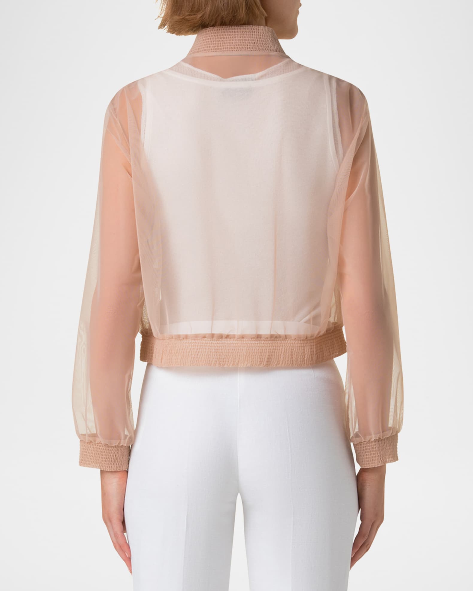 【海外輸入】 Bomber Tulle Stretch Techno Taide Akris Jacket Marcus Neiman | シャツ+ブラウス(長袖+七分)