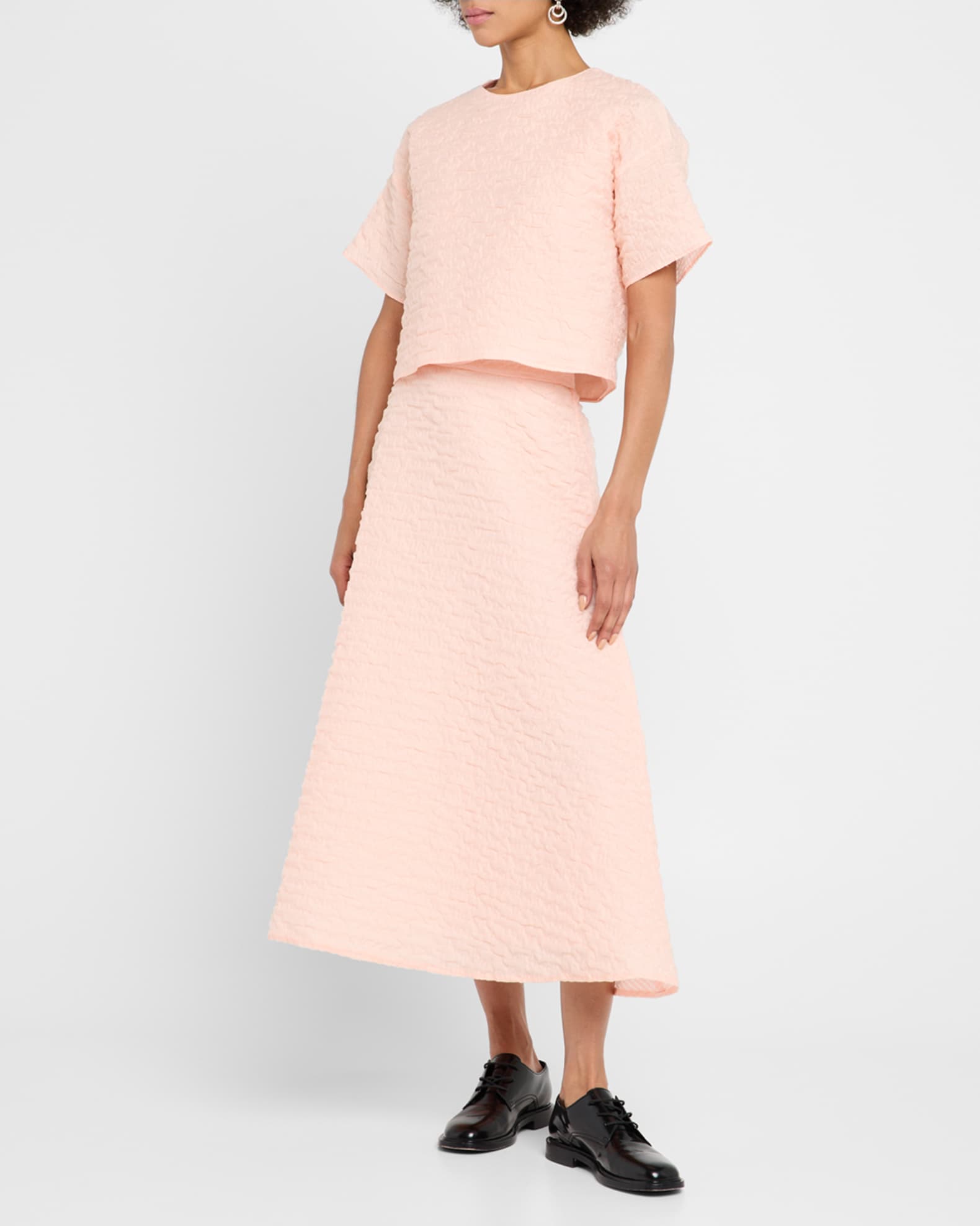 Bubble 3D Organza A-Line Midi Skirt 1