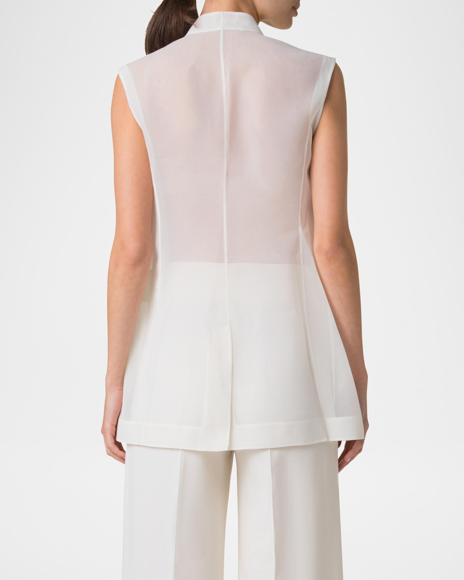 Akris Artina Long Silk Organza Vest | Neiman Marcus