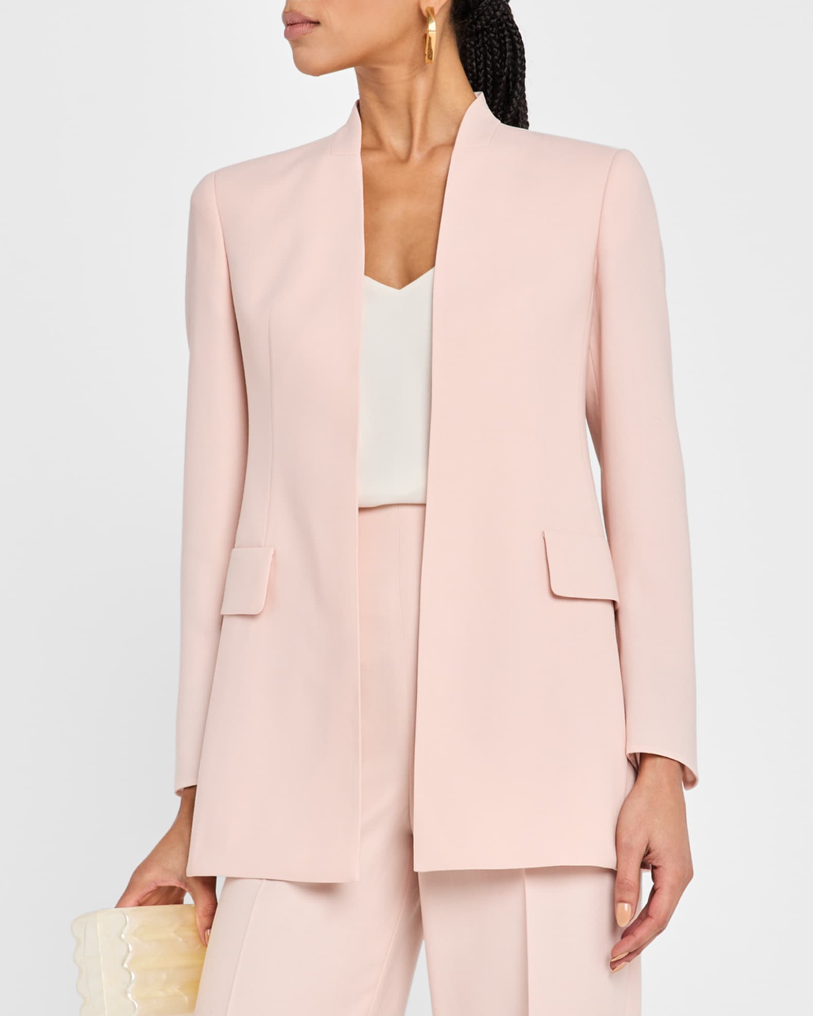 Akris Alvar Double-Face Wool Cardigan Jacket | Neiman Marcus