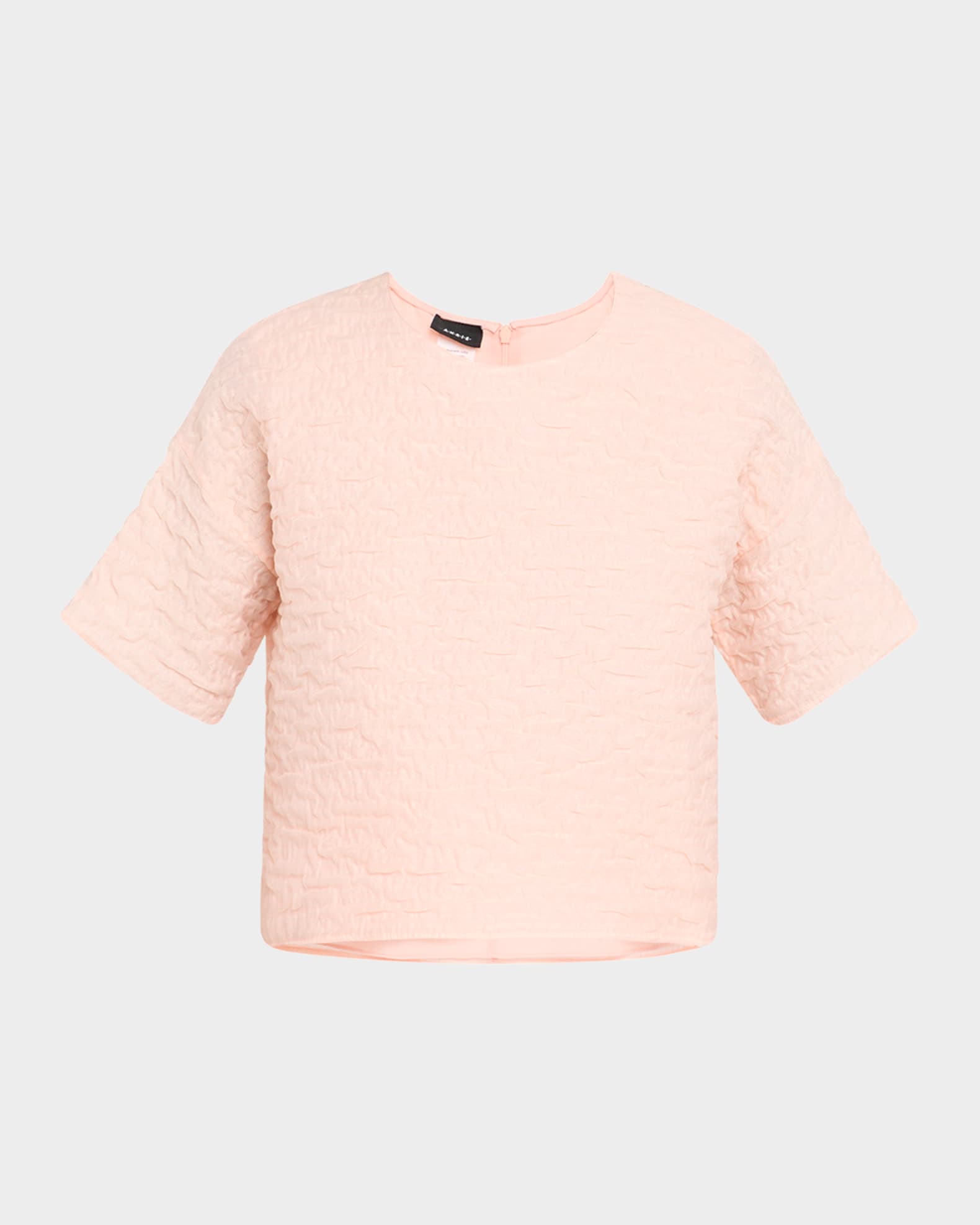 3D Bubble Organza Short-Sleeve Top 0