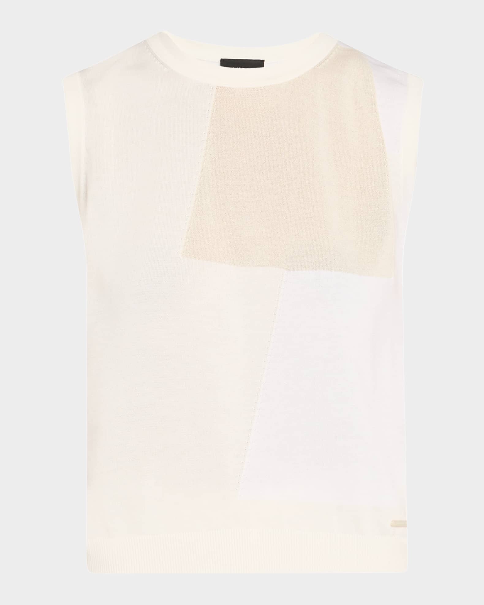 Cotton-Blend Jacquard Trapeze Rayonnant Knit Top 0