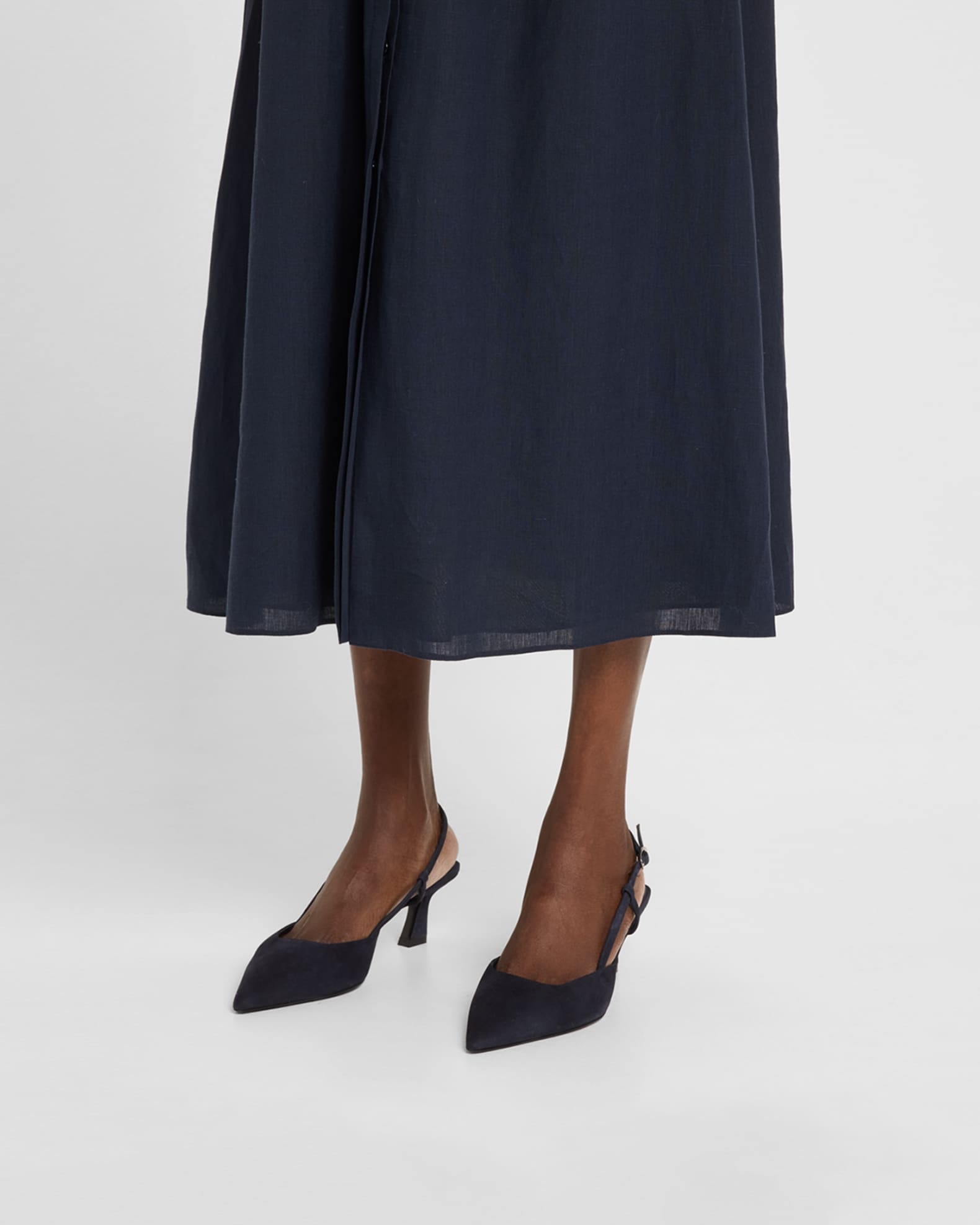 Vinnie Suede Kitten Slingback Pumps 1