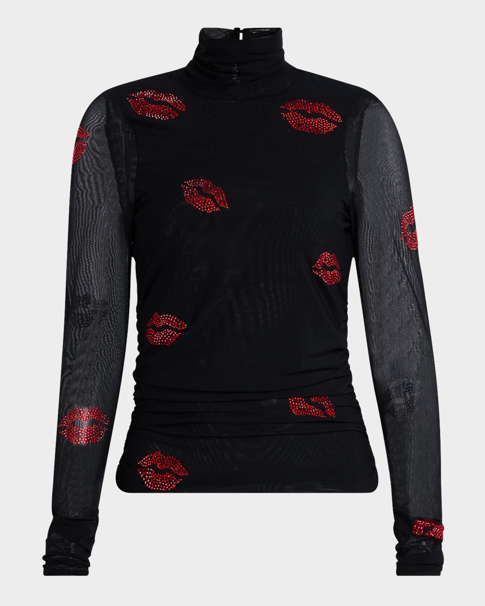 Kissing Booth Mesh Turtleneck Top 0