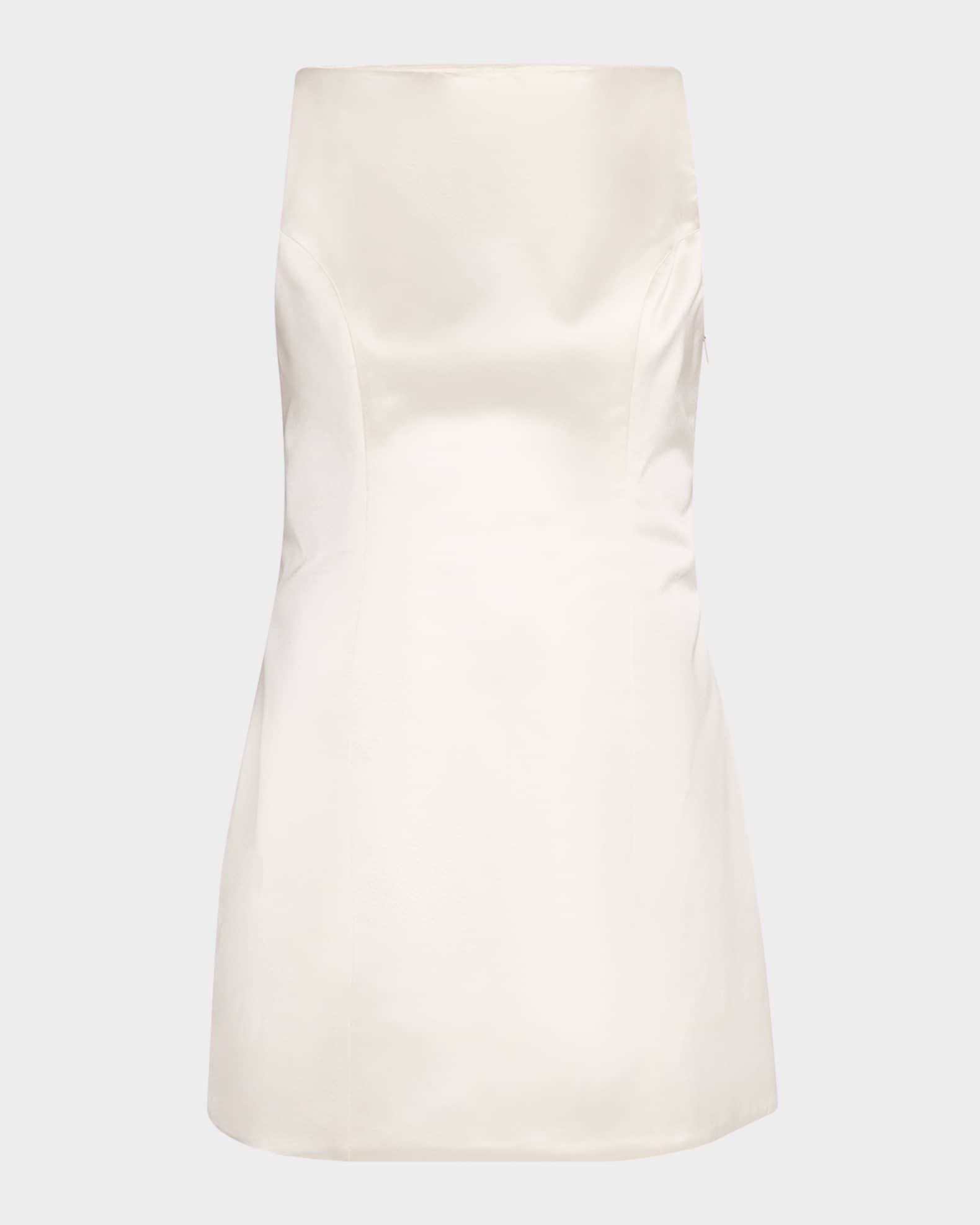 Livie High-Neck Satin Mini Dress 0