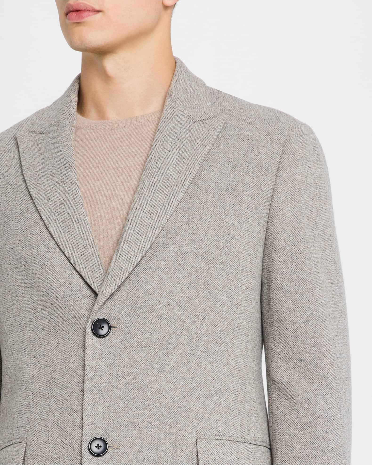 Cardinal of Canada Men's Sutton Herringbone Topcoat Neiman Marcus