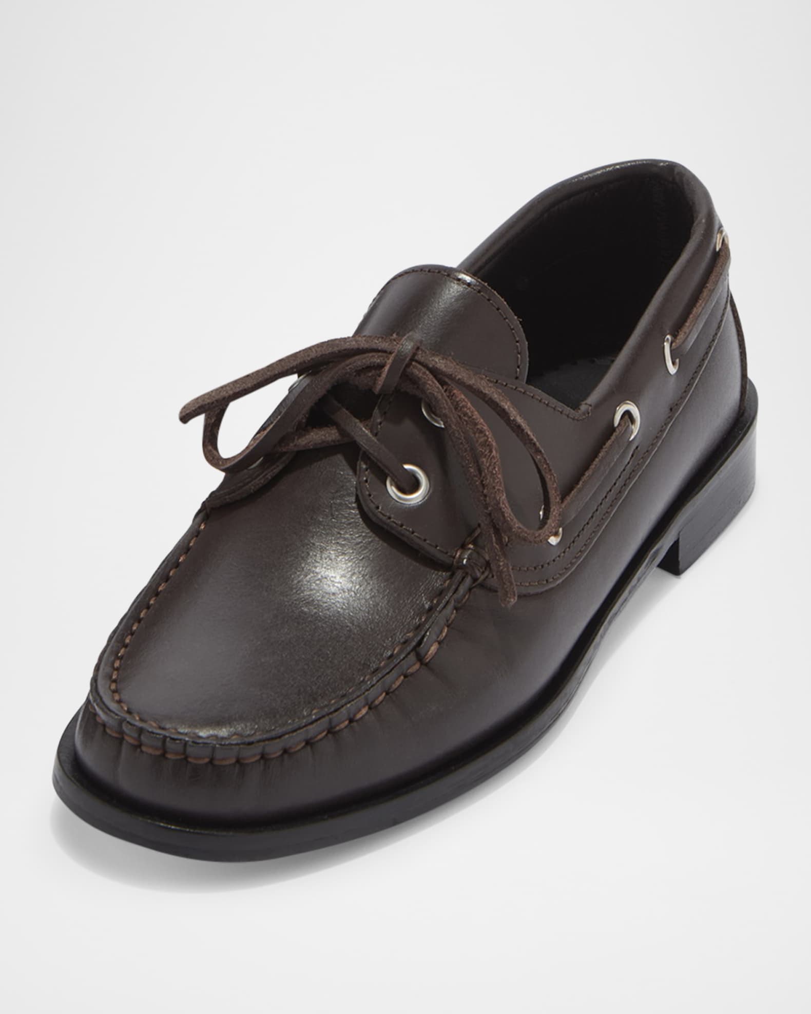 Aeyde Harris Calfskin Lace-Up Loafers | Neiman Marcus