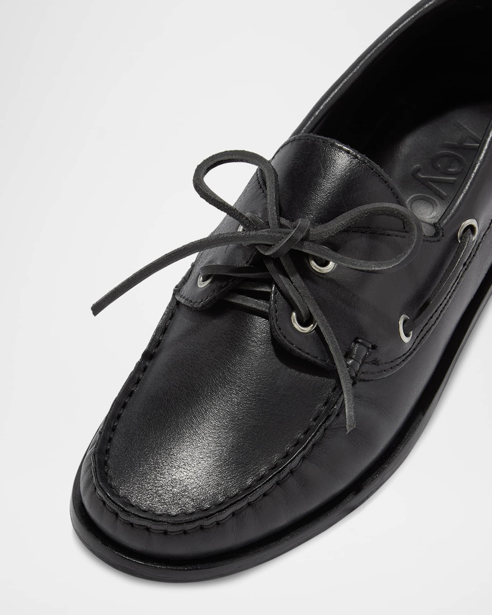 Aeyde Harris Calfskin Lace-Up Loafers | Neiman Marcus