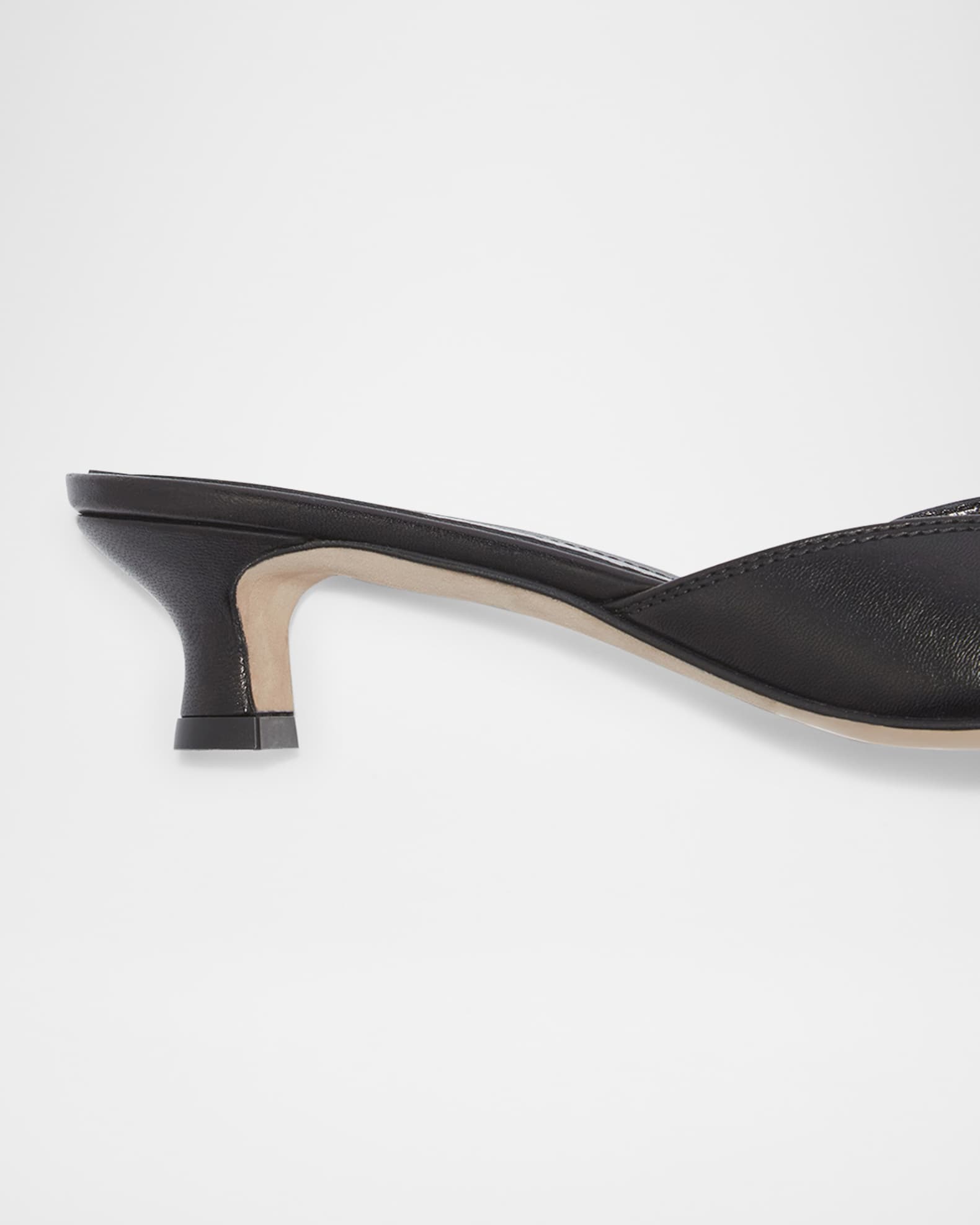 Aeyde Danielle Leather Kitten Mule Pumps | Neiman Marcus