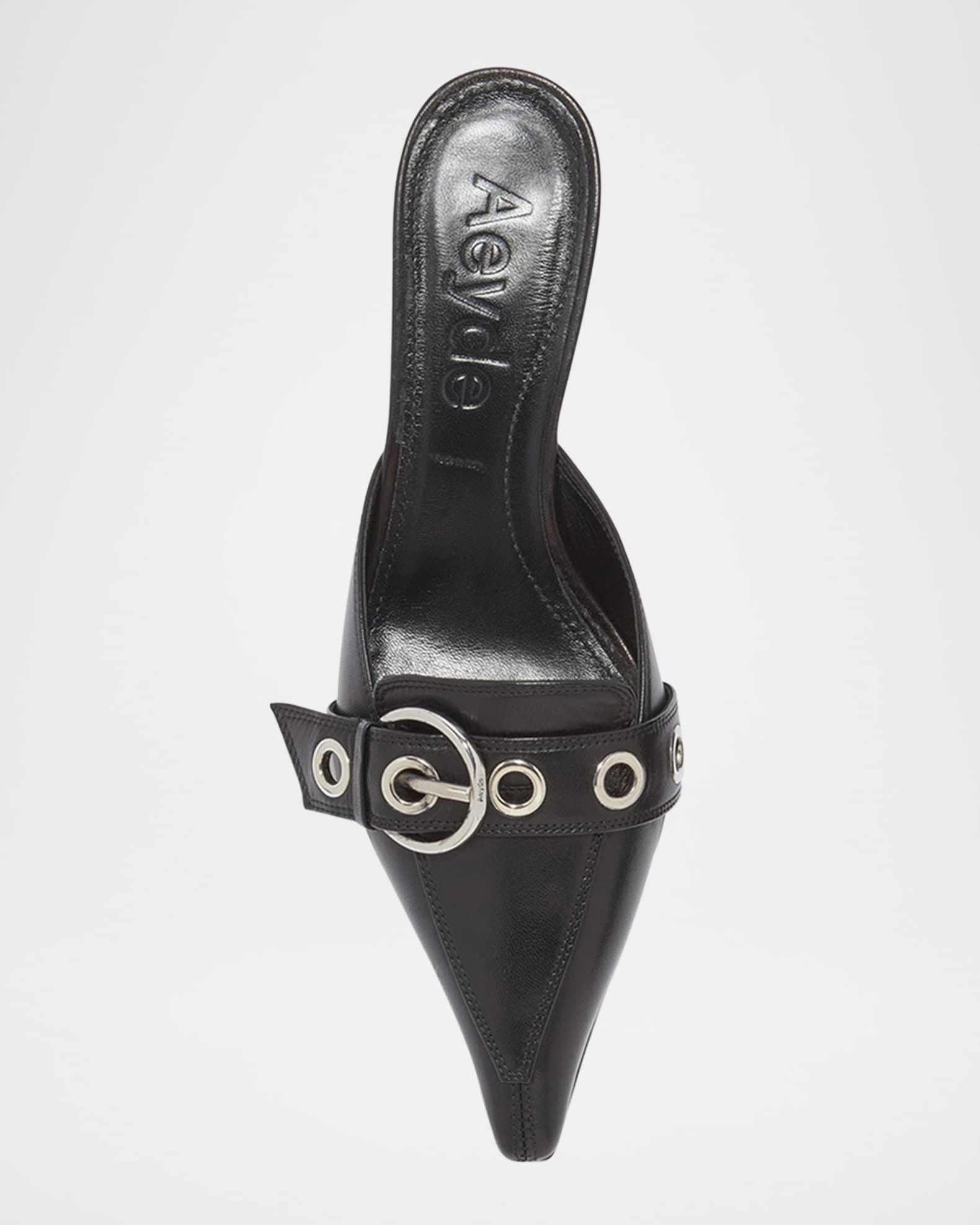 Aeyde Danielle Leather Kitten Mule Pumps | Neiman Marcus