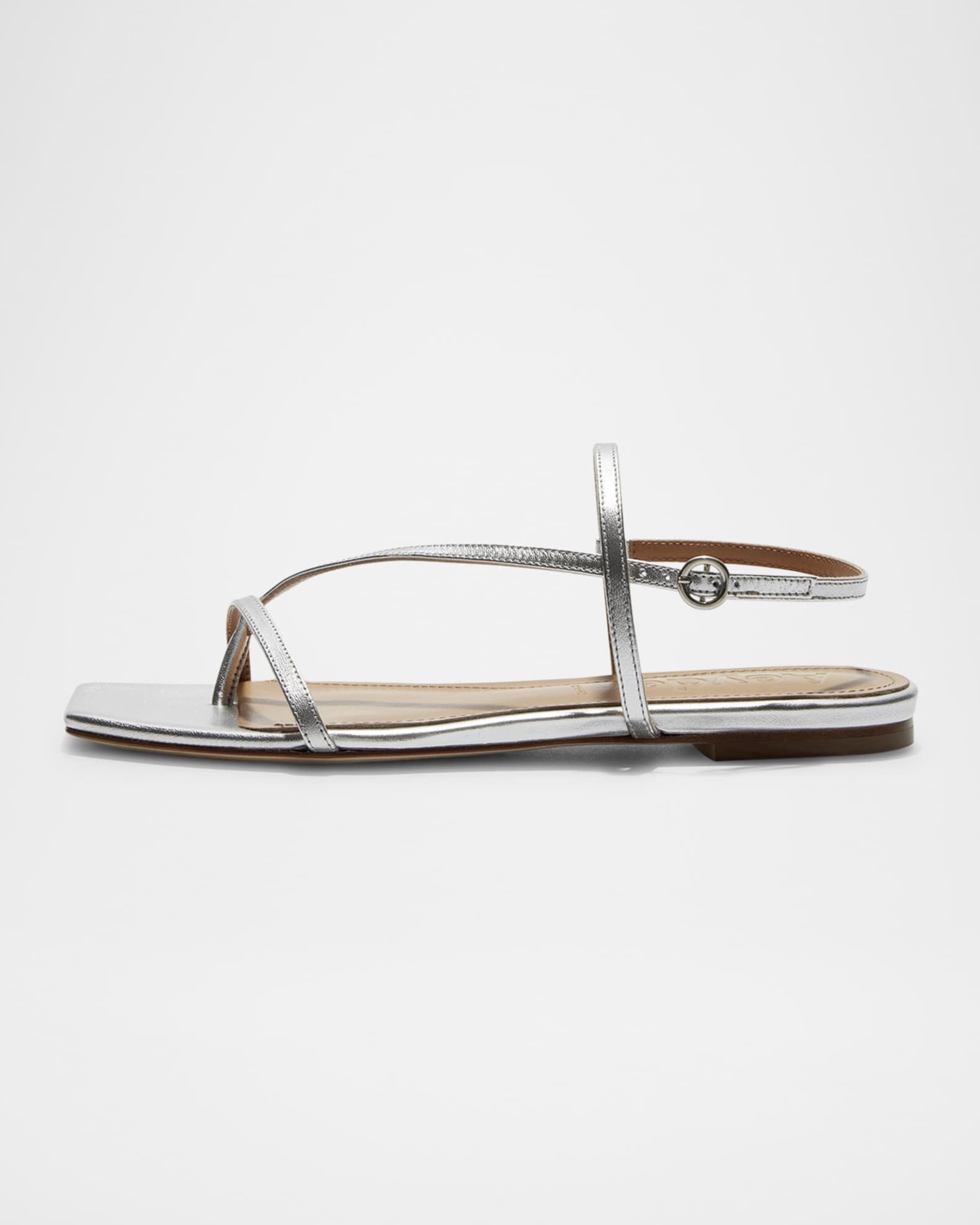 Ella Metallic Thong Slingback Sandals 0
