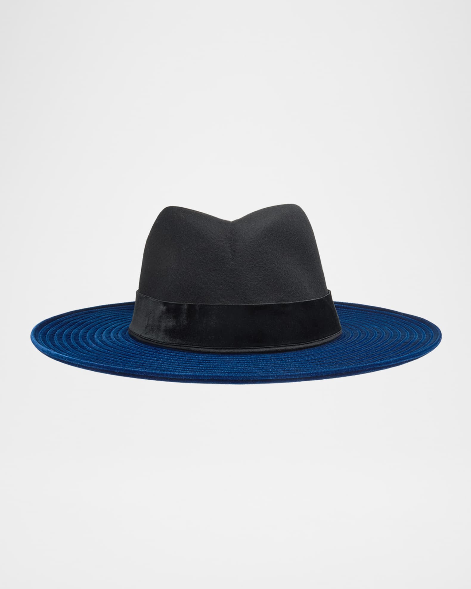 Jeanne Two Toned Velvet Fedora 0