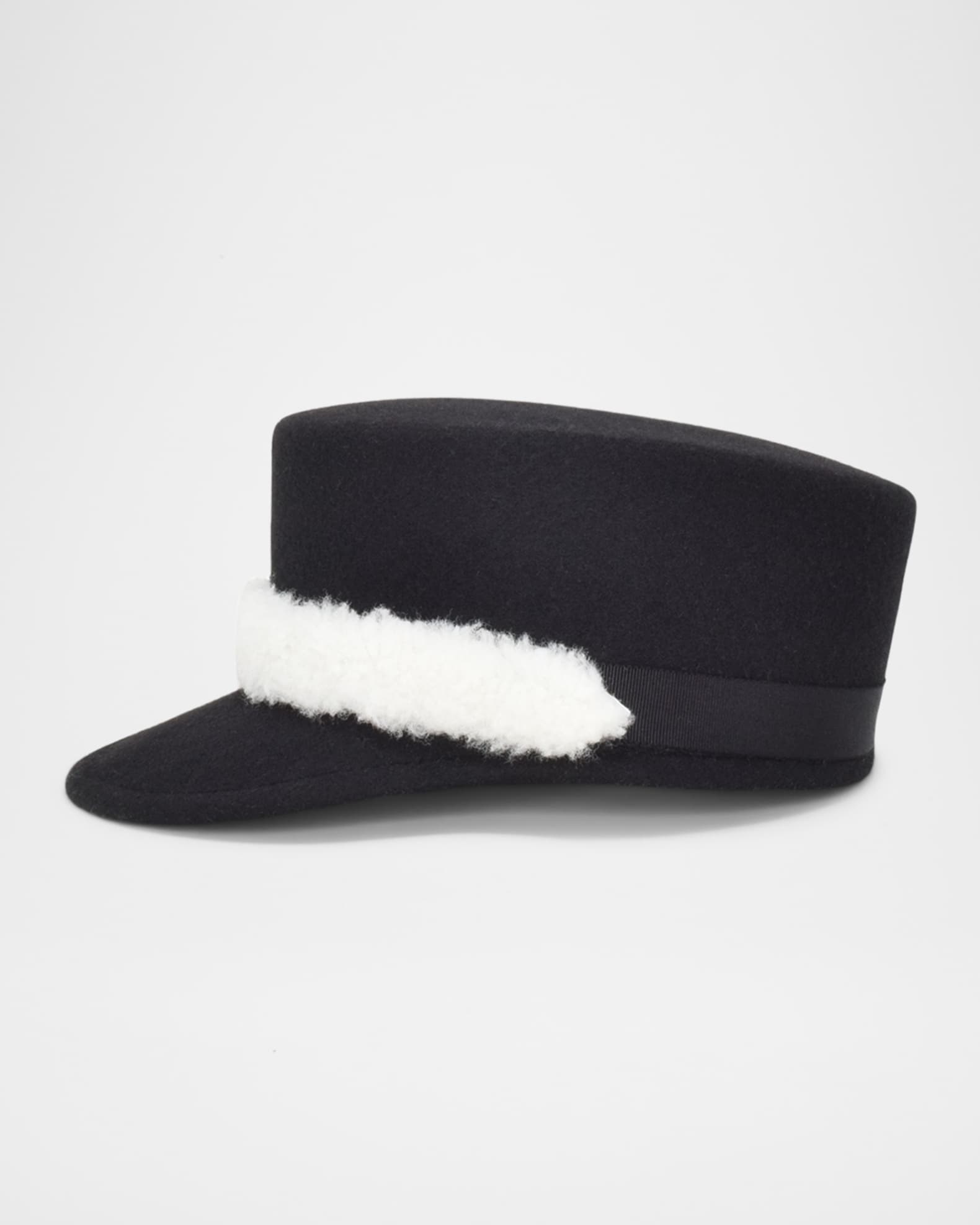 Ryan Rabbit Hair & Sheep Shearing Fur Newspaper Cap 1