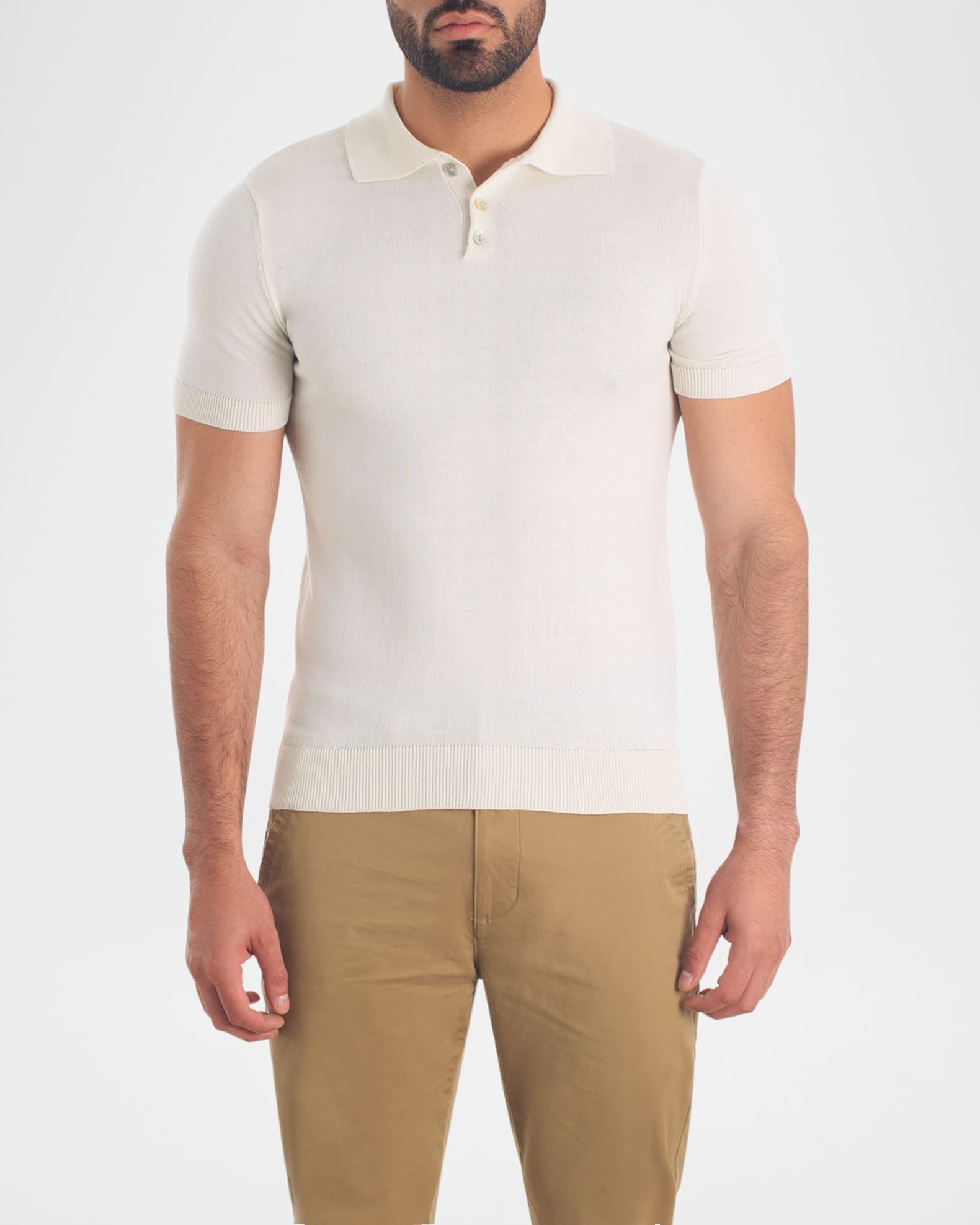 Jared Lang Men's Pima Cotton Polo Shirt | Neiman Marcus