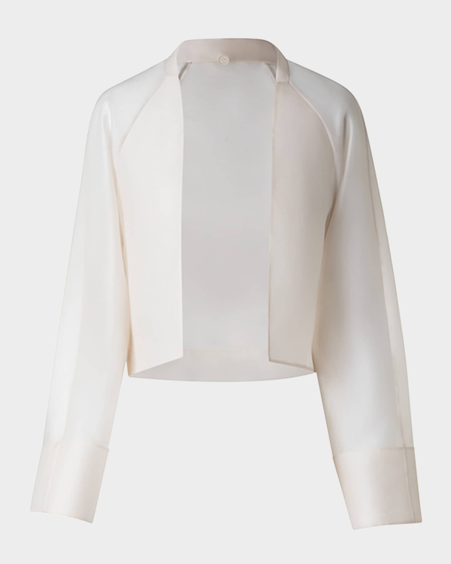 ☆PEARL BUTTONS SILK ORGANZA COAT/KIMHEKIM☆ Akris Zendaya Silk Organza Coat With Detachable Bolero
