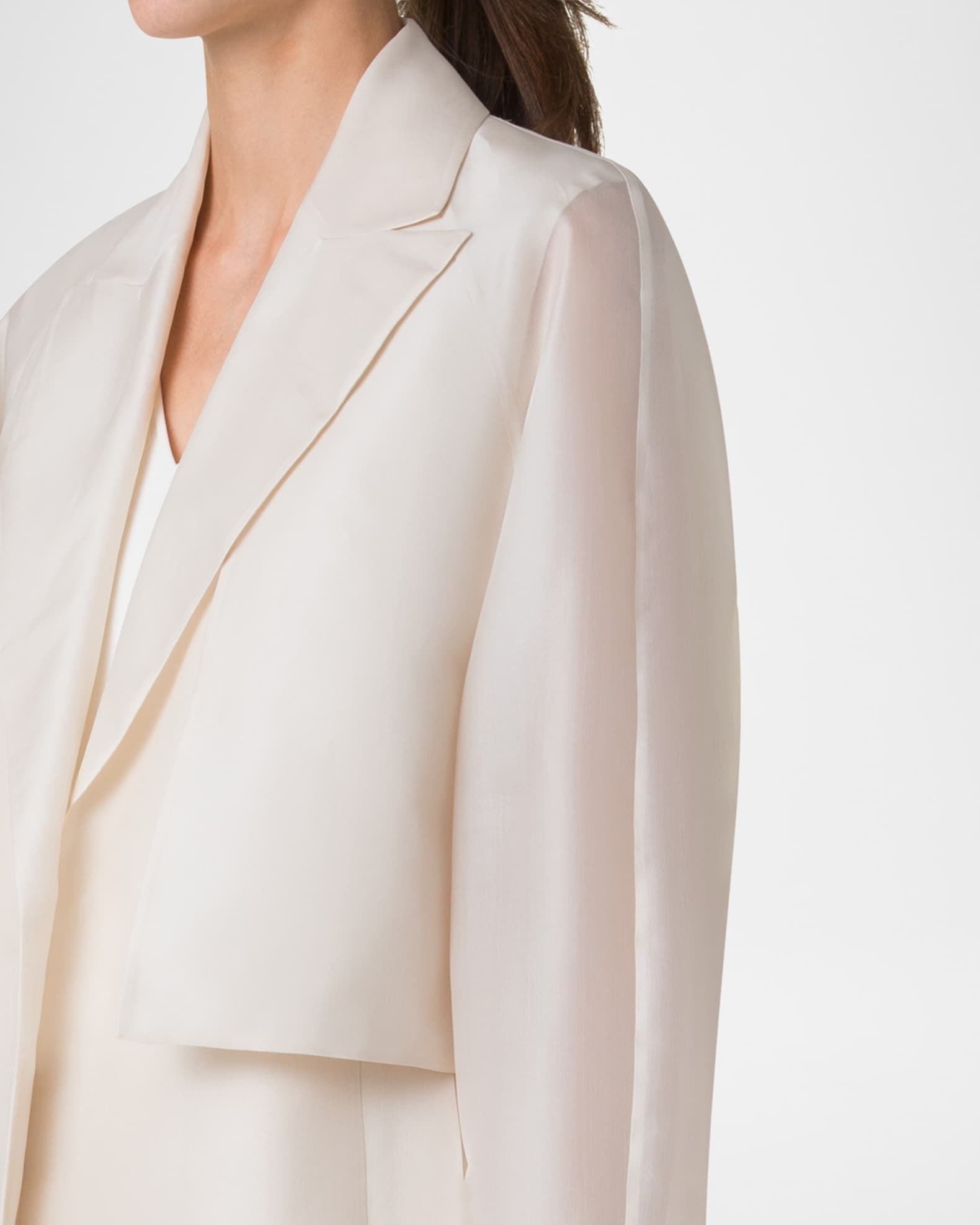Akris Zendaya Silk Organza Coat With Detachable Bolero