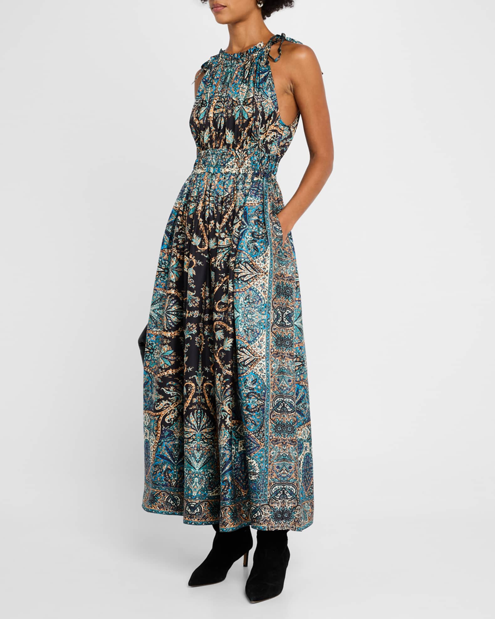 Joni Printed A-Line Maxi Dress 1