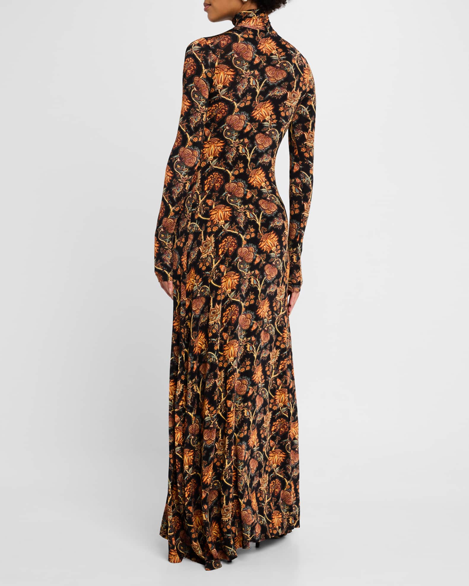 Ulla Johnson Amari Printed Turtleneck Maxi Dress Neiman Marcus