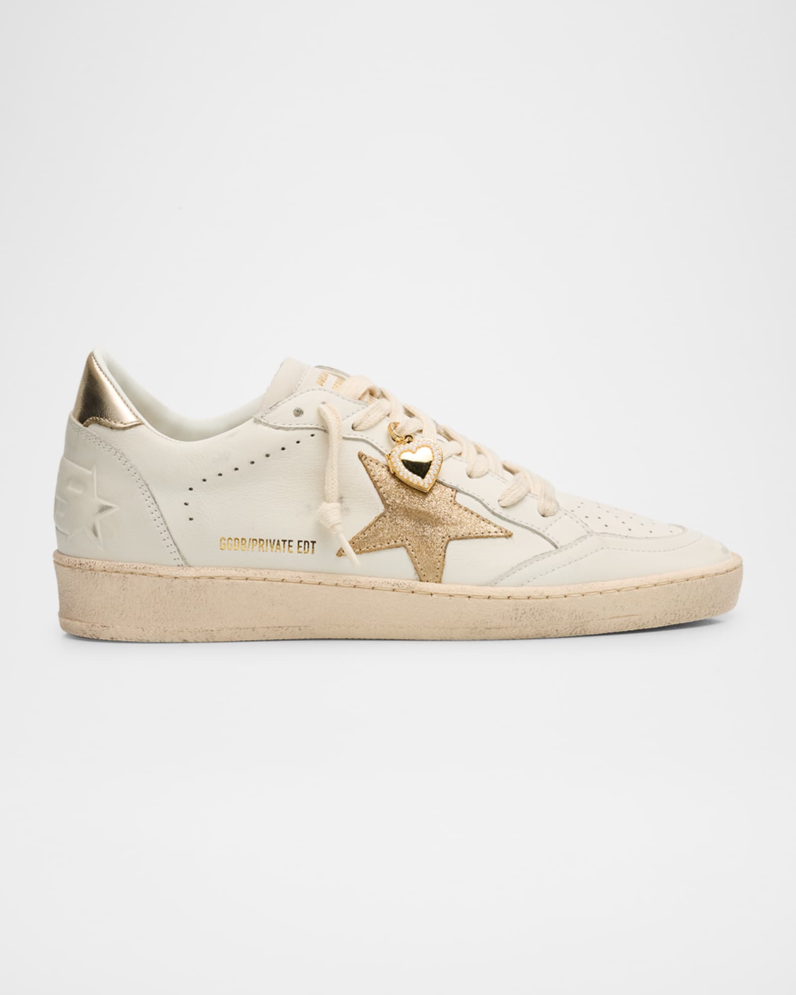 Ballstar Mixed Leather Low-Top Sneakers with Functional Locket 0