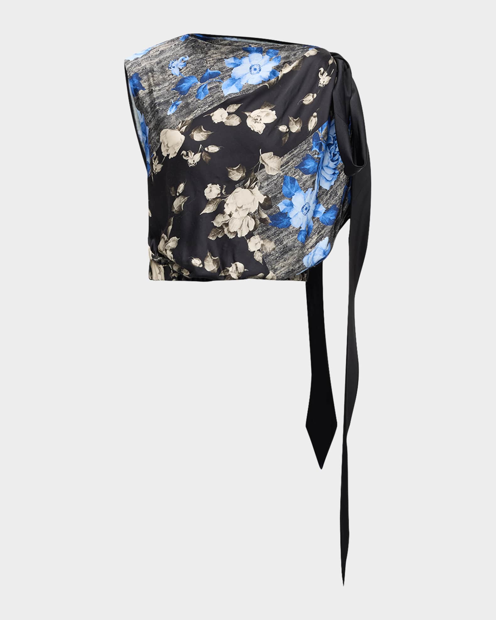 Draped Bow-Detail Top 0