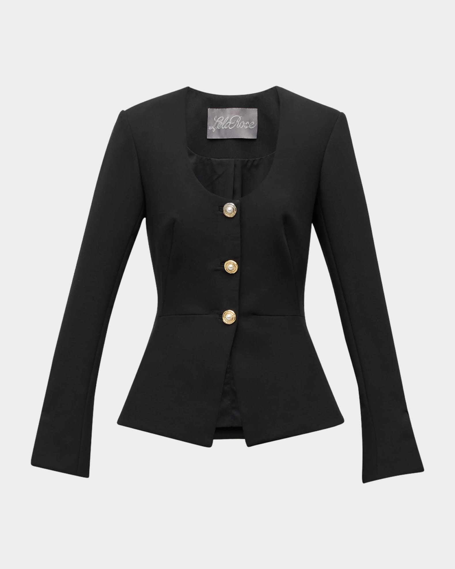 Button-Front Long-Sleeve Top 0