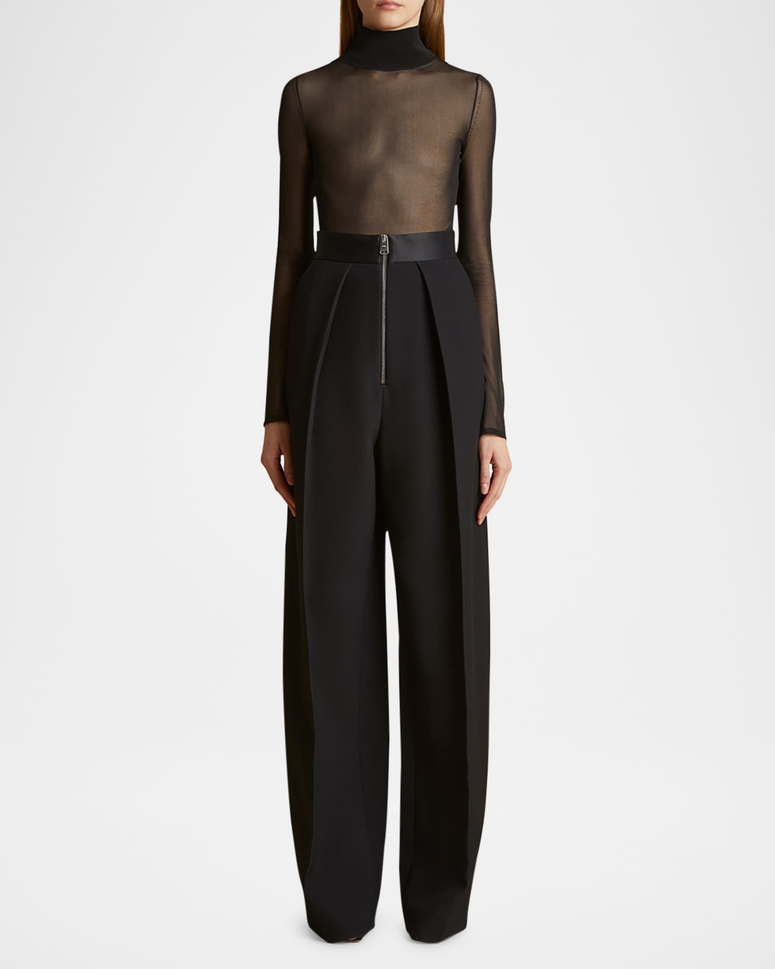 Tallin Sheer Mesh Turtleneck Bodysuit 1